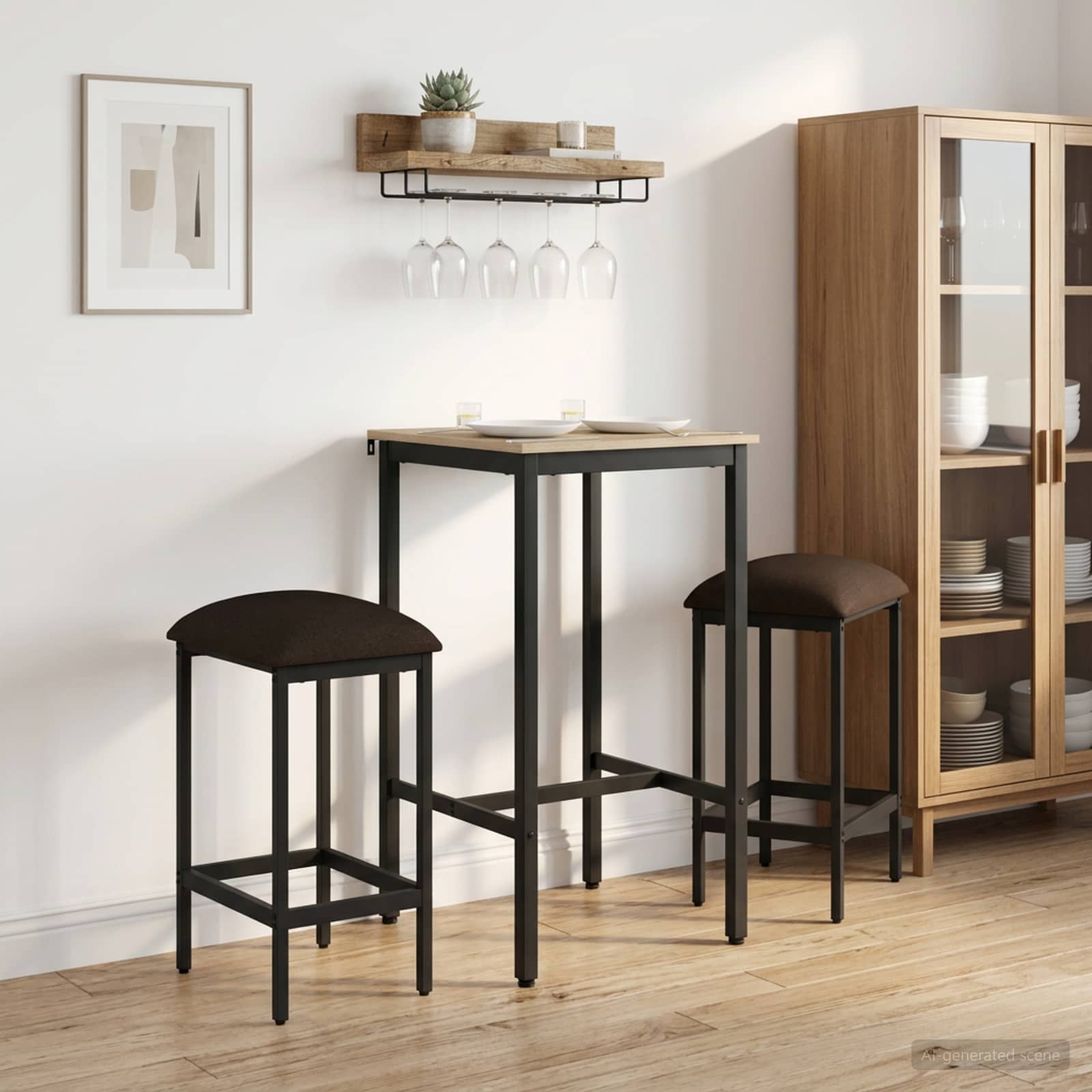 Barhocker 2 stk. Taupe 40 x 32 x 74 cm Holzwerkstoff