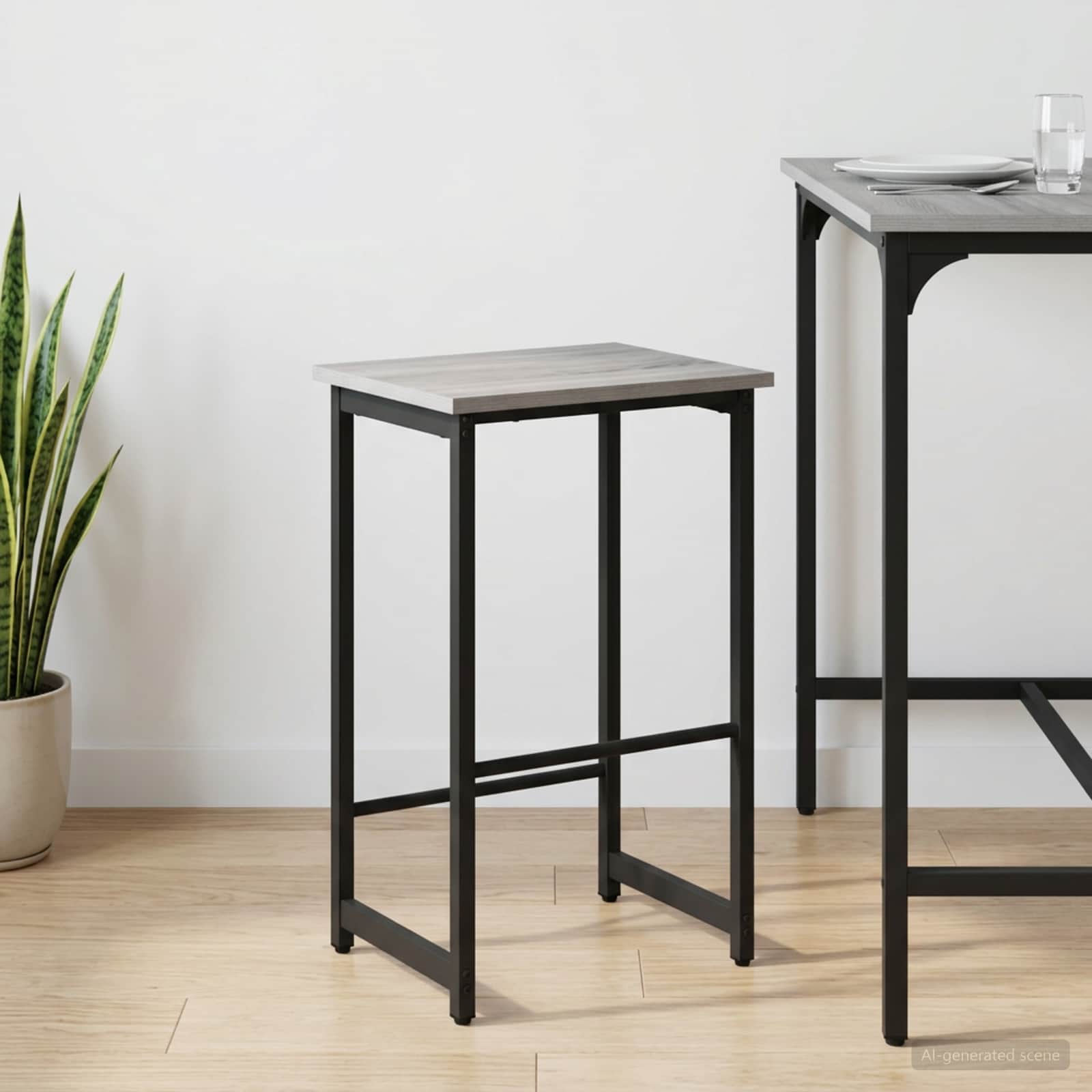 Barhocker Sonoma-Grau 40 x 32 x 64 cm Holzwerkstoff