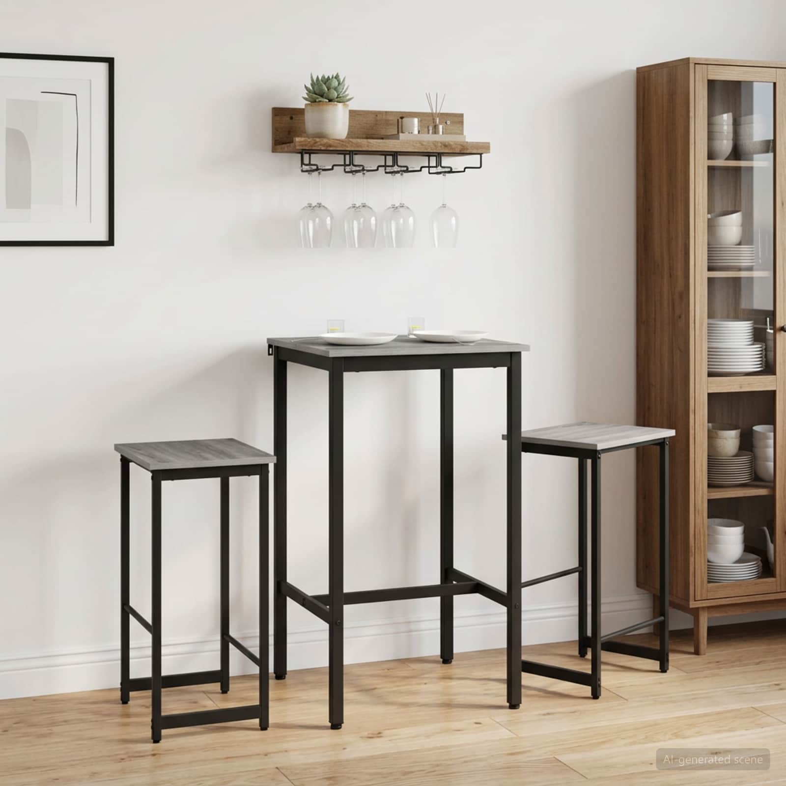 Barhocker 2 stk. Sonoma-Grau 40 x 32 x 64 cm Holzwerkstoff