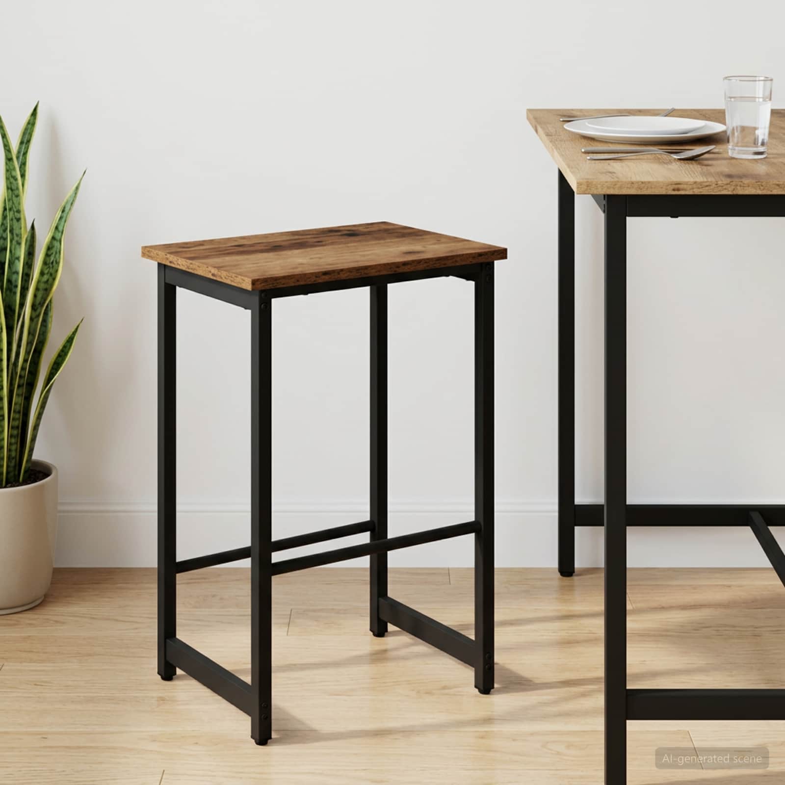 Barhocker Altholz 40 x 32 x 64 cm Holzwerkstoff