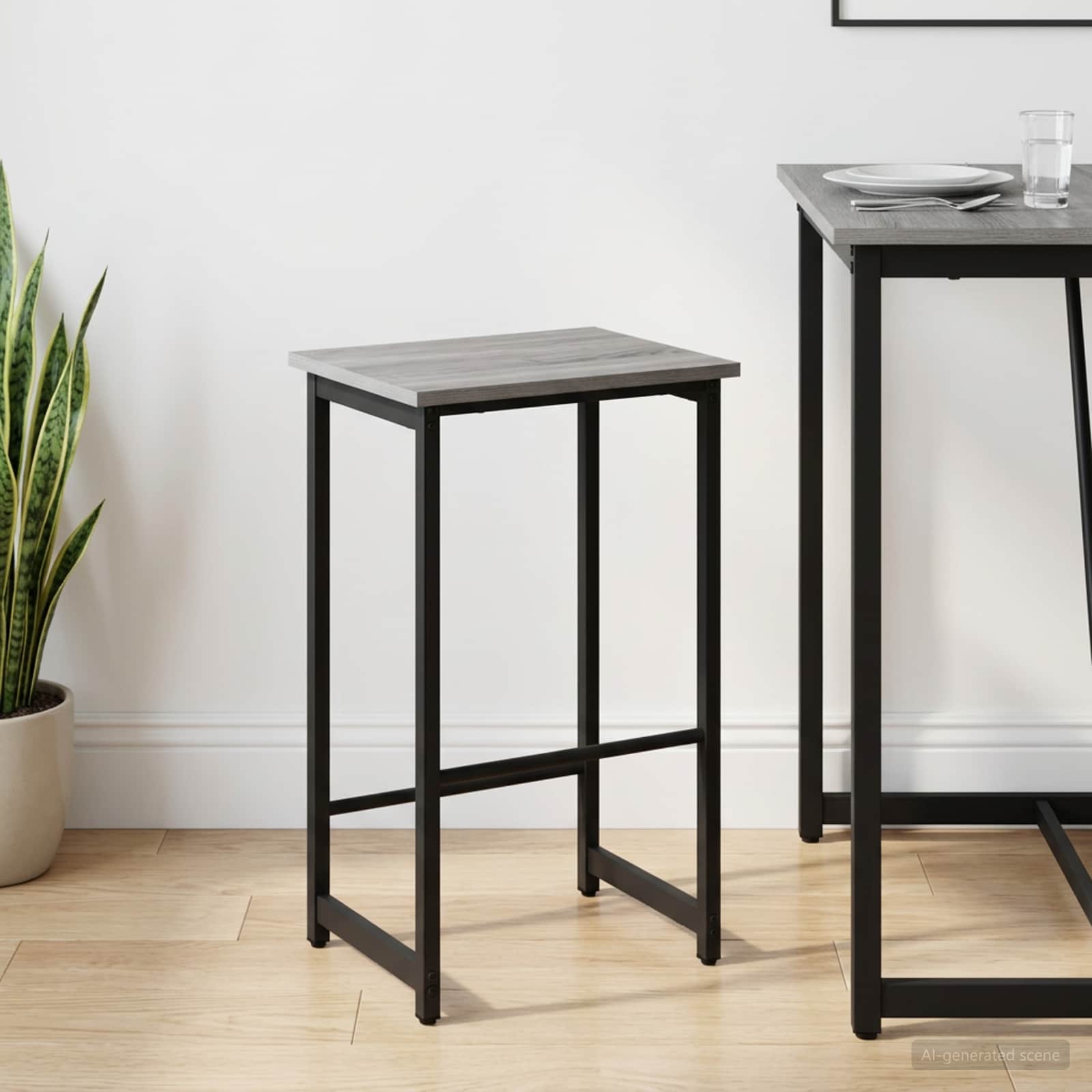 Barhocker Sonoma-Grau 40 x 32 x 74 cm Holzwerkstoff
