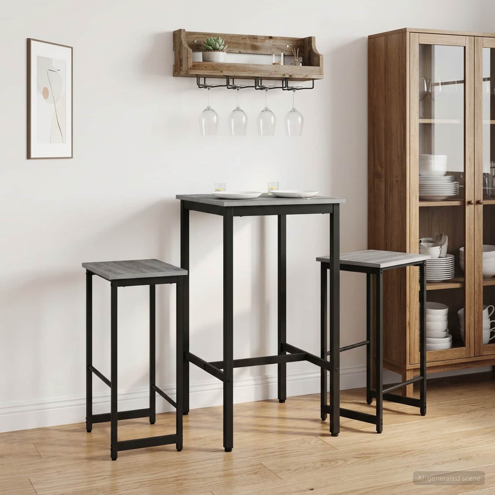 Barhocker 2 stk. Sonoma-Grau 40 x 32 x 74 cm Holzwerkstoff