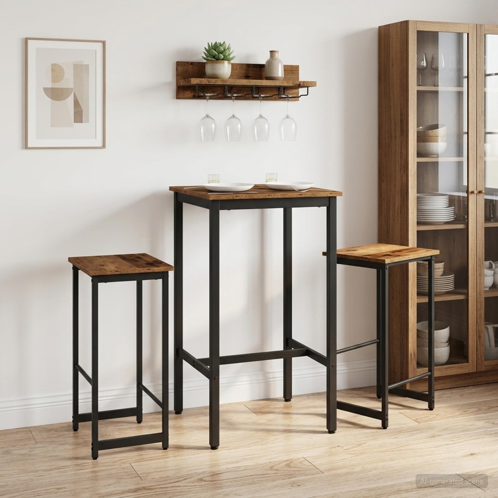 Barhocker 2 stk. Altholz 40 x 32 x 74 cm Holzwerkstoff