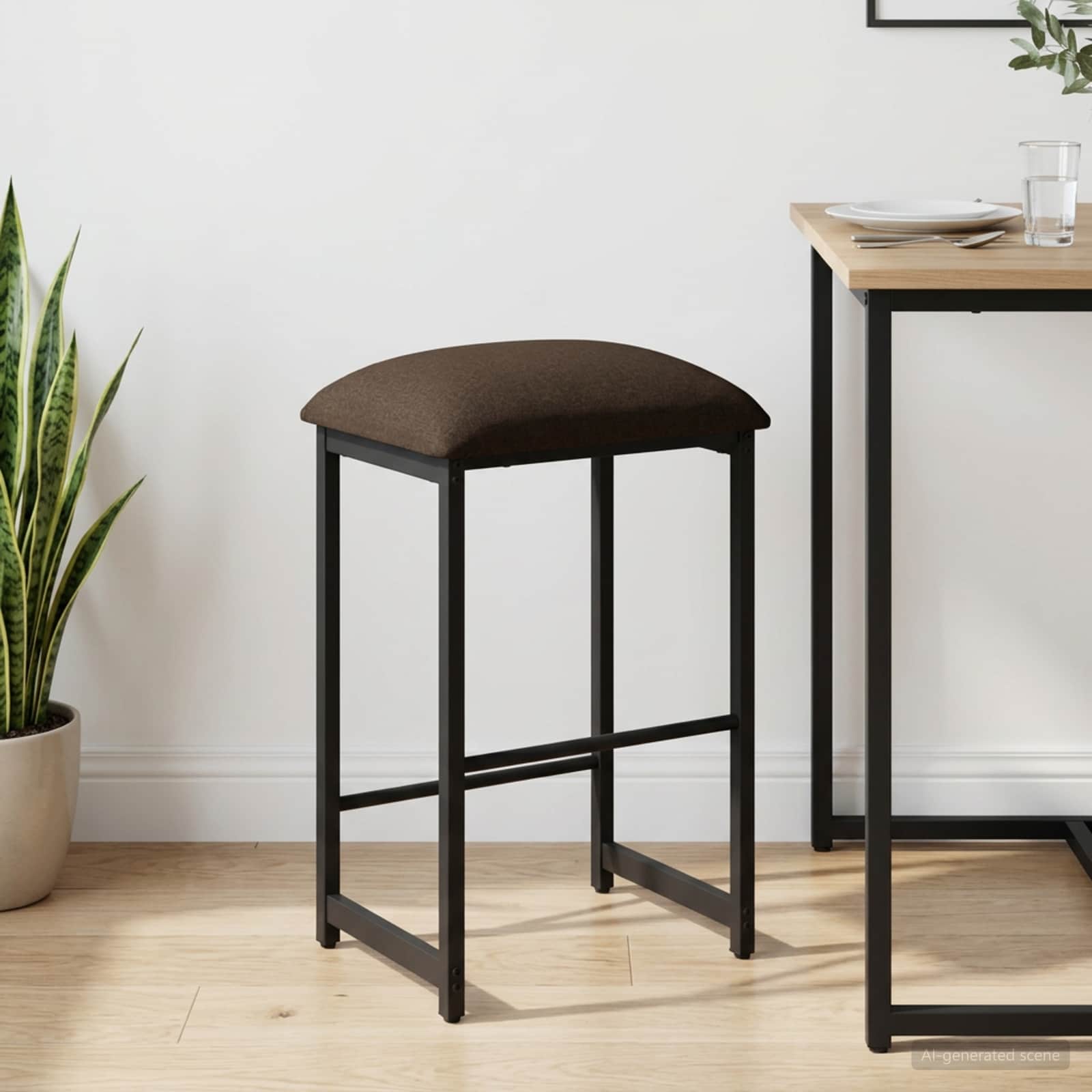 Barhocker Taupe 40 x 32 x 64 cm Holzwerkstoff