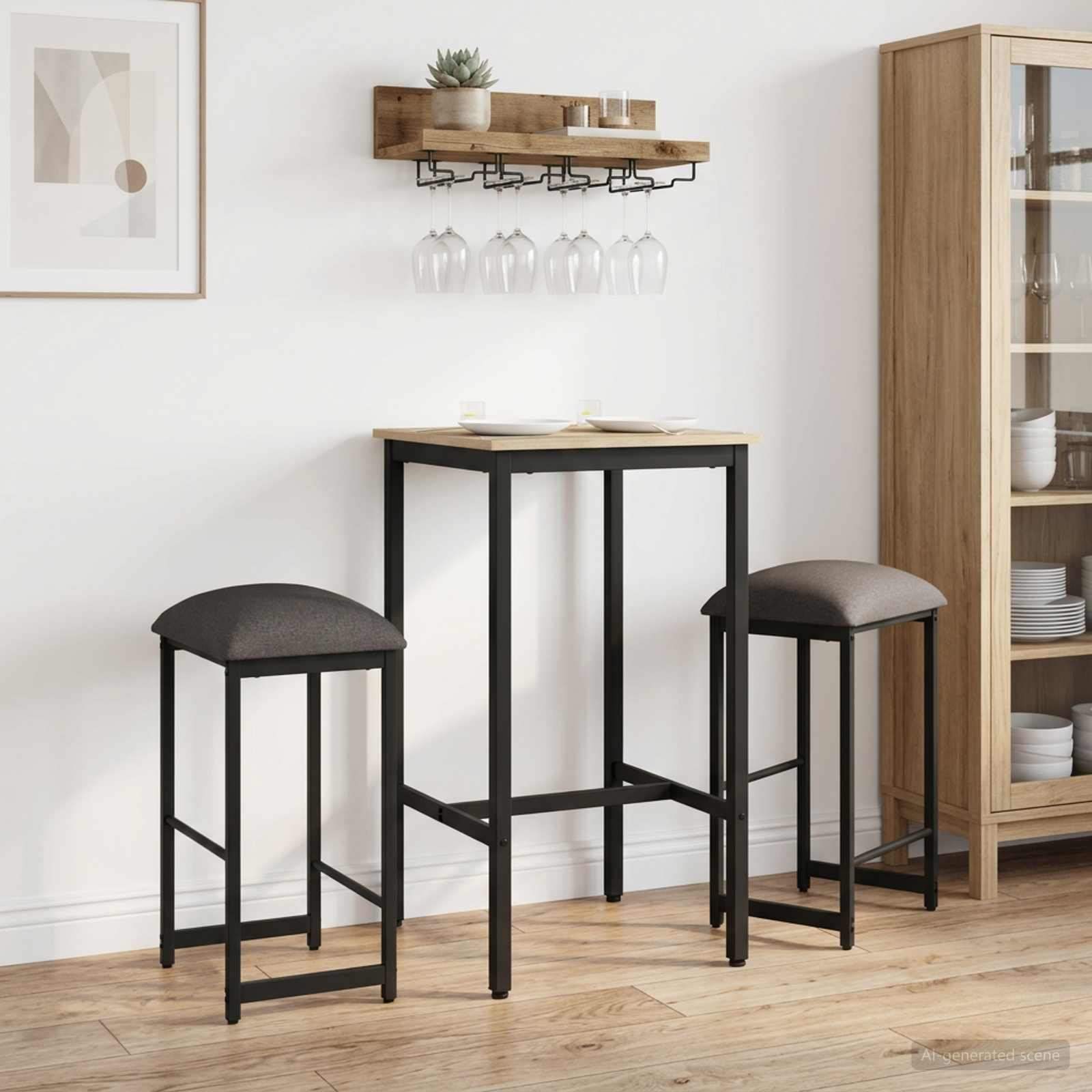 Barhocker 2 stk. Hellgrau 40 x 32 x 74 cm Holzwerkstoff