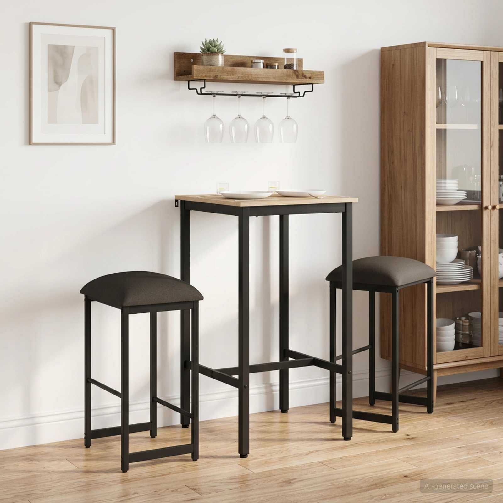 Barhocker 2 stk. Dunkelgrau 40 x 32 x 74 cm Holzwerkstoff