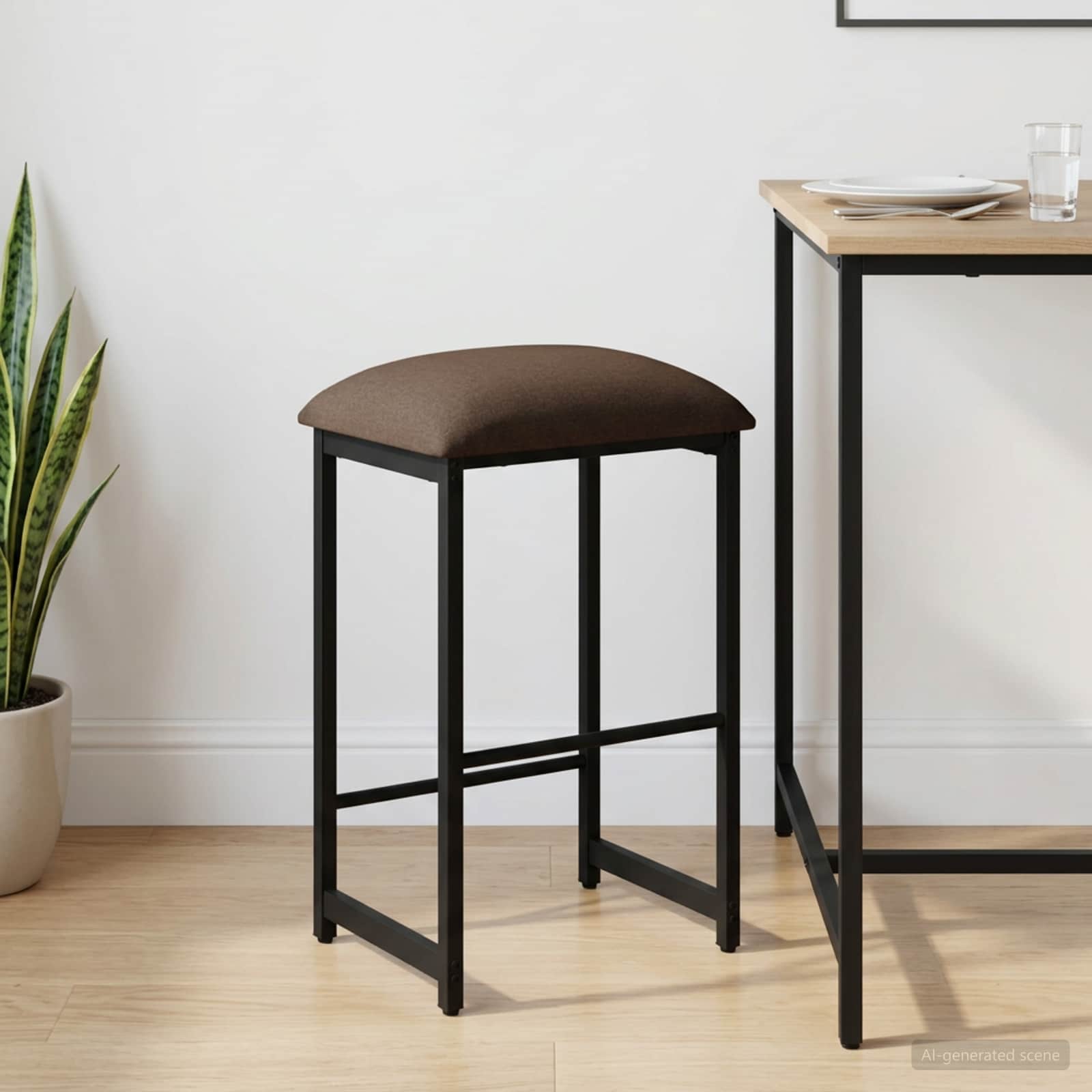 Barhocker Taupe 40 x 32 x 74 cm Holzwerkstoff
