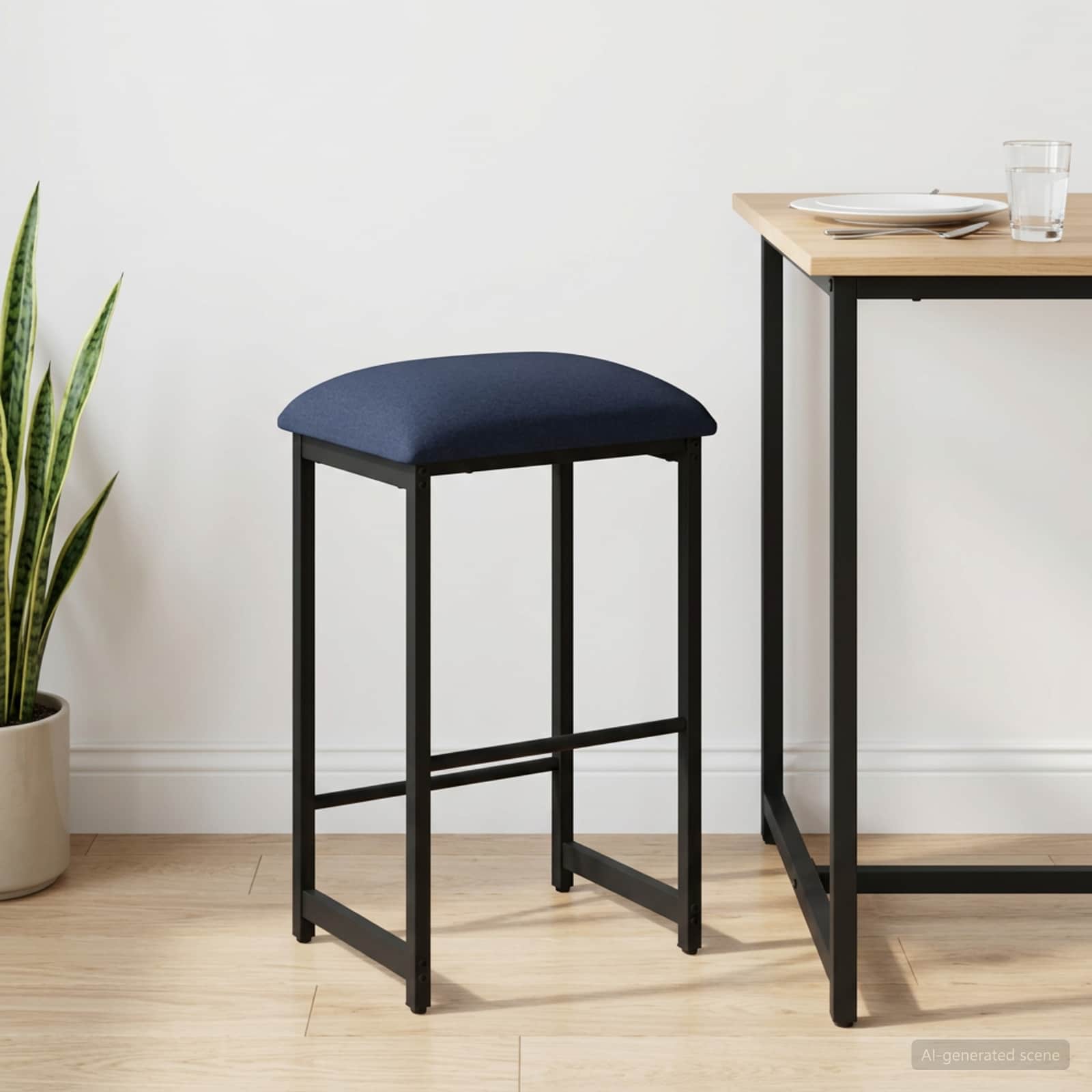 Barhocker Blau 40 x 32 x 74 cm Holzwerkstoff