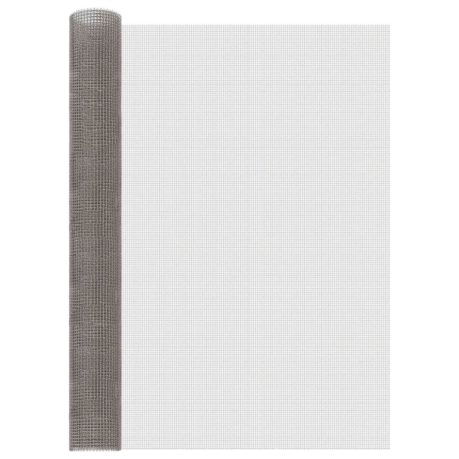 Mesh Bildschirm 100 x 200 cm 3 Mesh Edelstahl 201 Silber