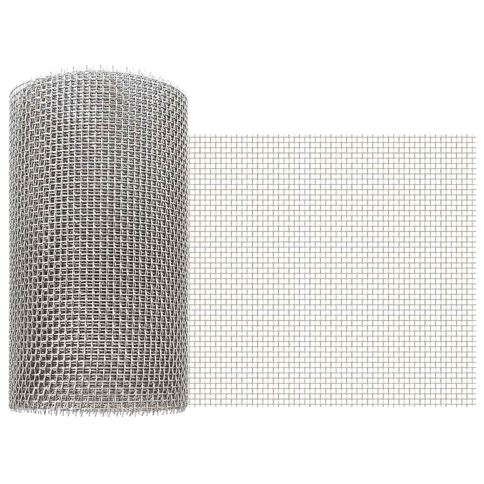 Mesh Bildschirm 20 x 500 cm 6 Mesh Edelstahl 201 Silber