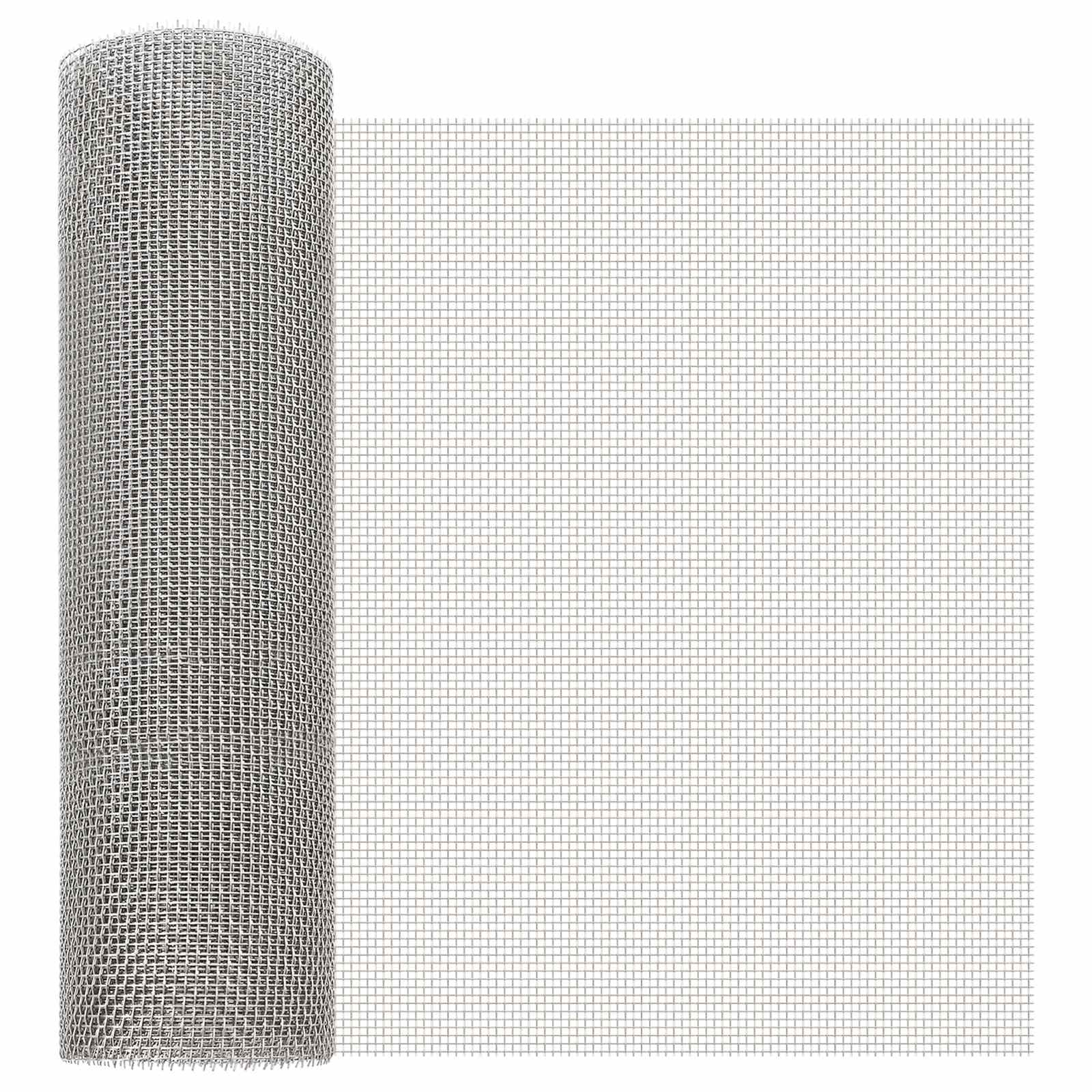 Mesh Bildschirm 40 x 1000 cm 6 Mesh Edelstahl 201 Silber