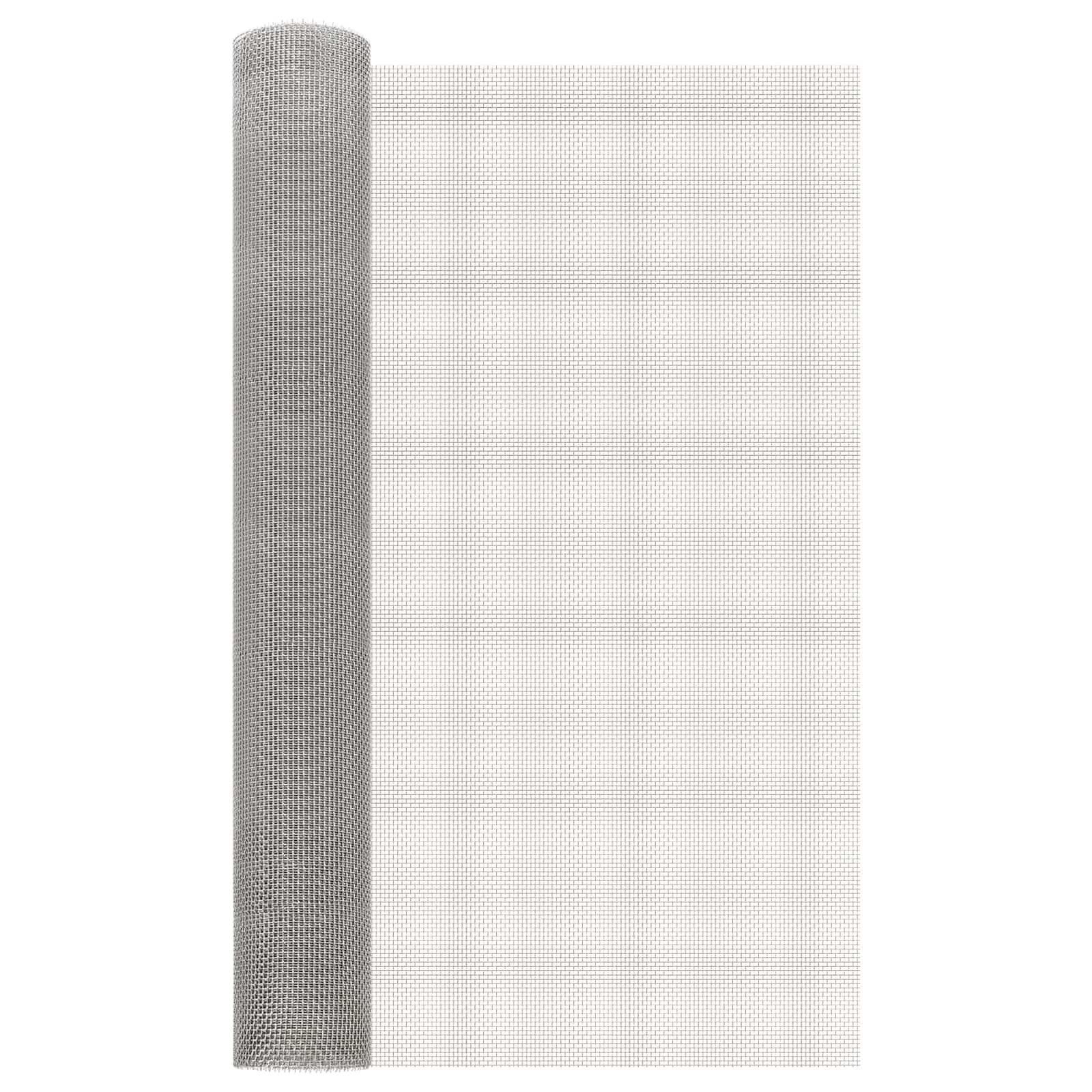 Mesh Bildschirm 80 x 1000 cm 6 Mesh Edelstahl 201 Silber