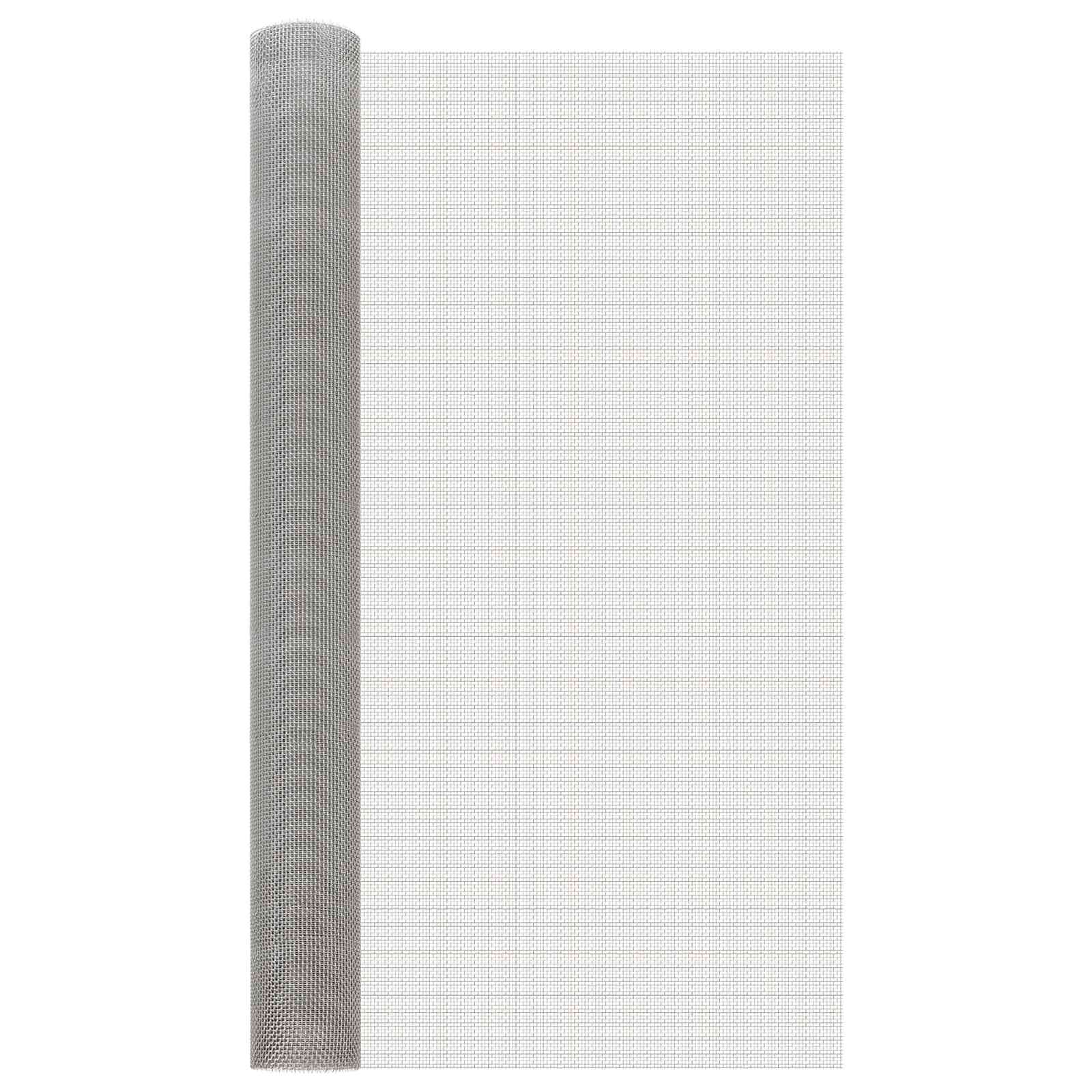 Mesh Bildschirm 100 x 500 cm 6 Mesh Edelstahl 201 Silber