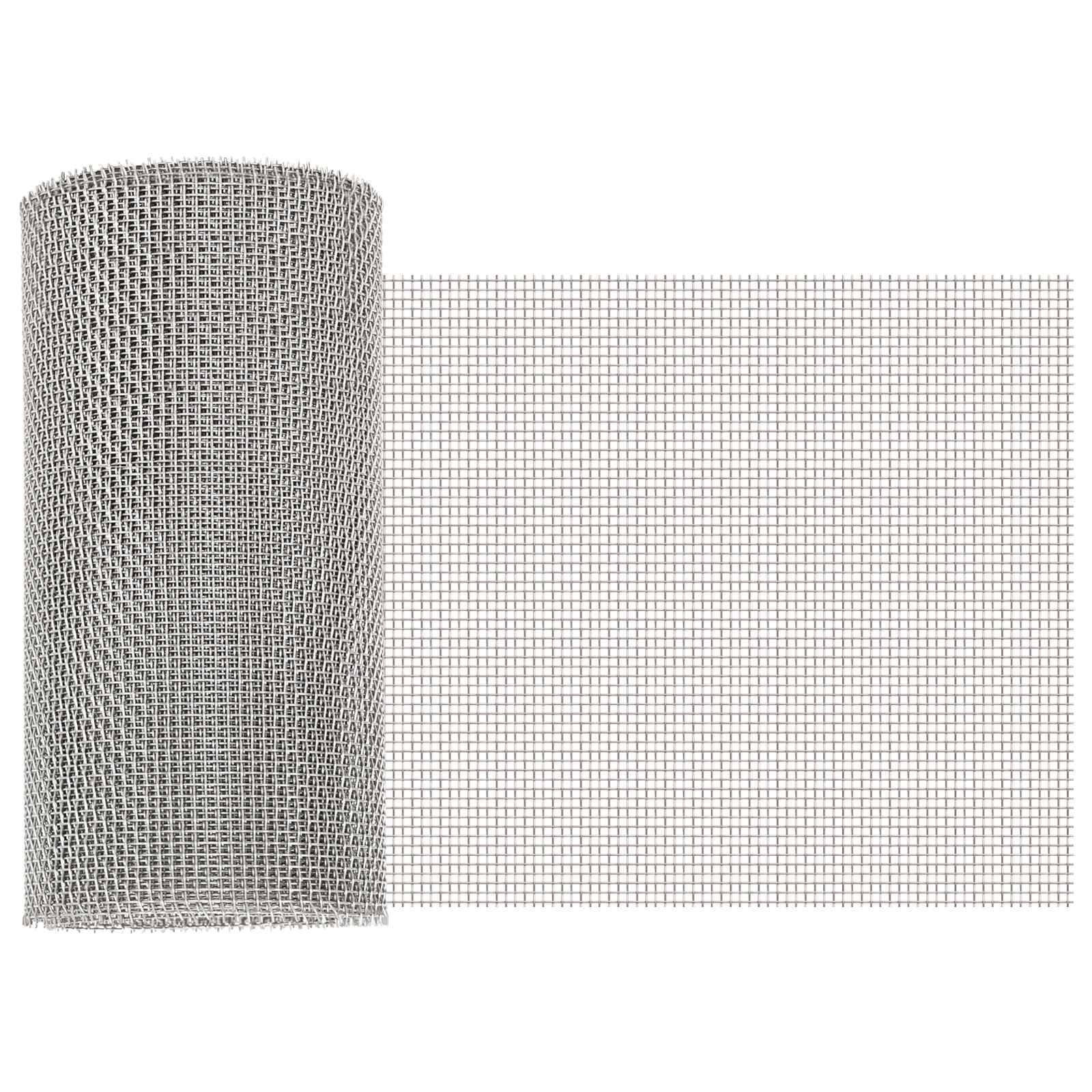 Mesh Bildschirm 20 x 500 cm 8 Mesh Edelstahl 201 Silber