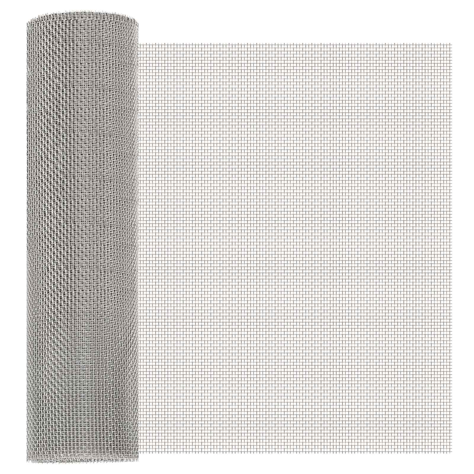 Mesh Bildschirm 40 x 500 cm 8 Mesh Edelstahl 201 Silber