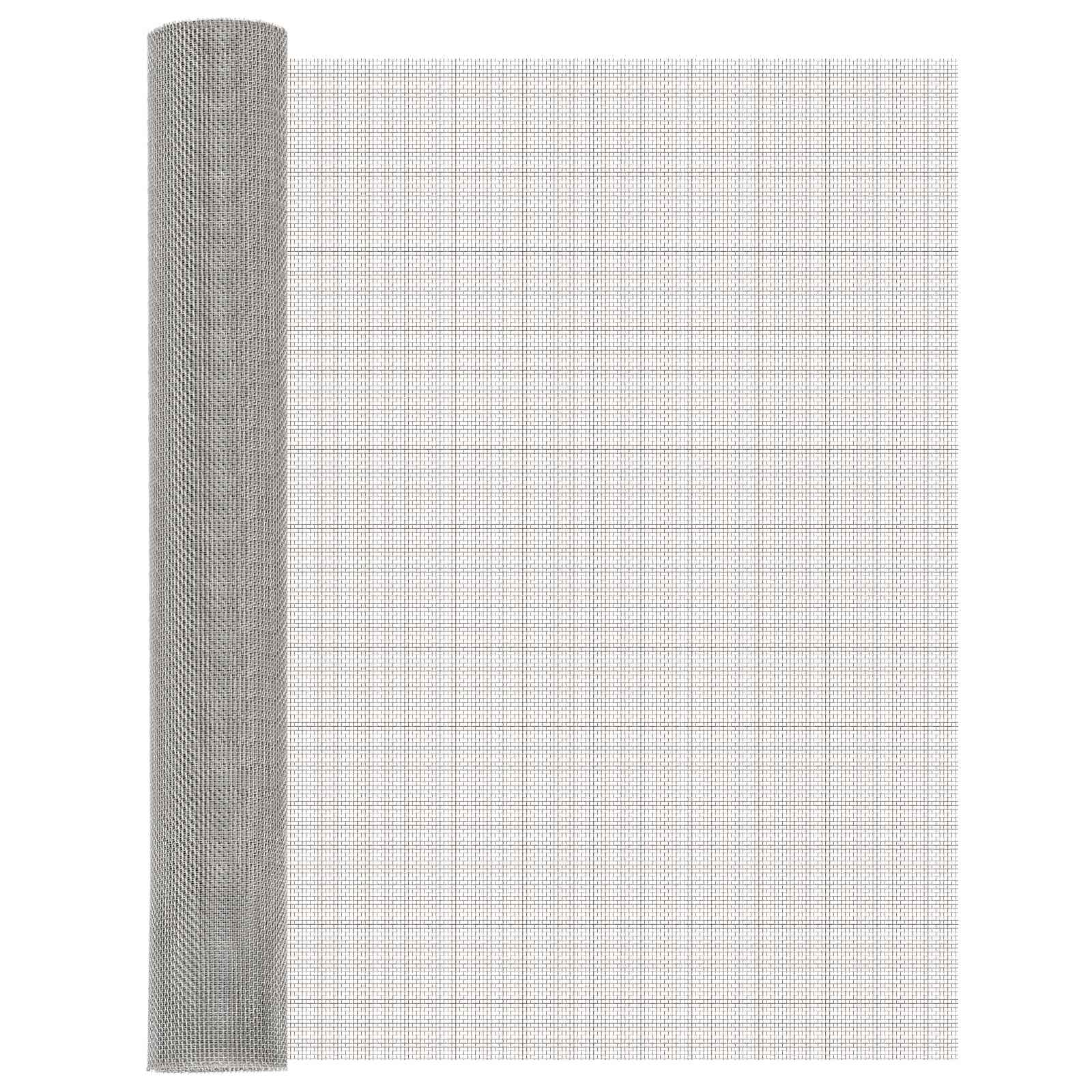 Mesh Bildschirm 80 x 1000 cm 8 Mesh Edelstahl 201 Silber