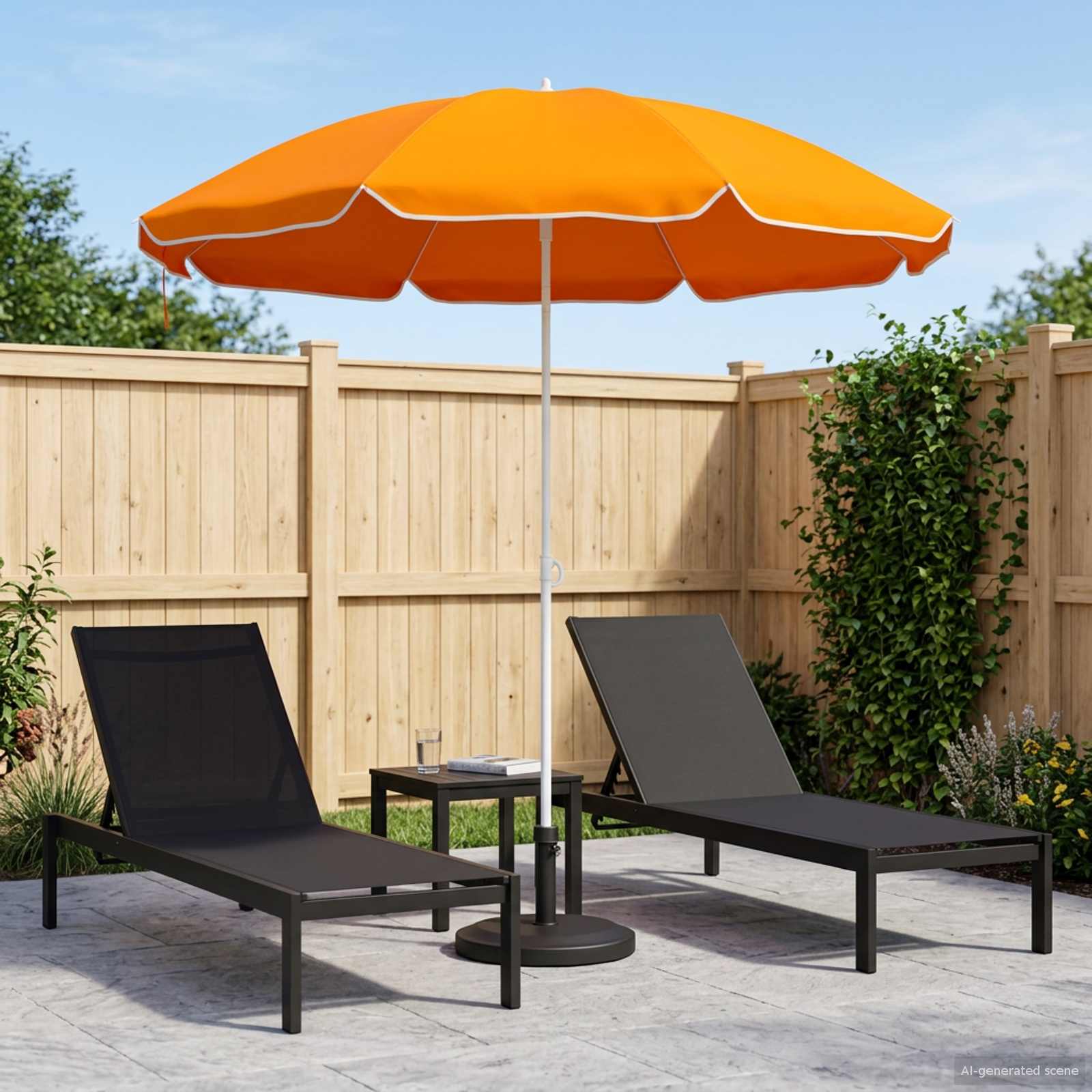 Gartensonnenschirm 240 cm 170T Polyester Orange