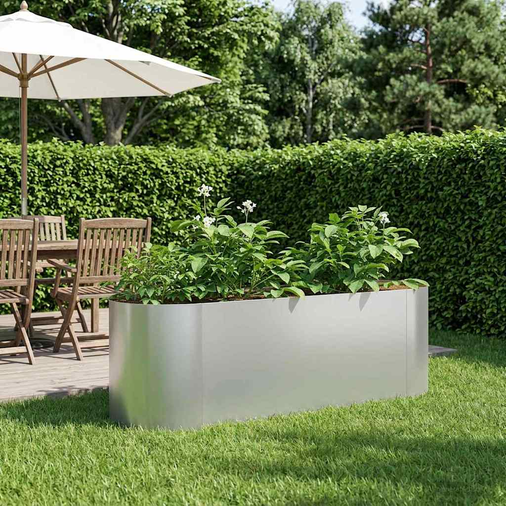 Hochbeet im Garten Verzinkter Stahl 120 x 40 x 40 cm