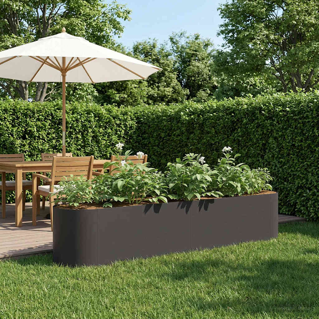 Hochbeet im Garten Schwarz 200 x 40 x 40 cm
