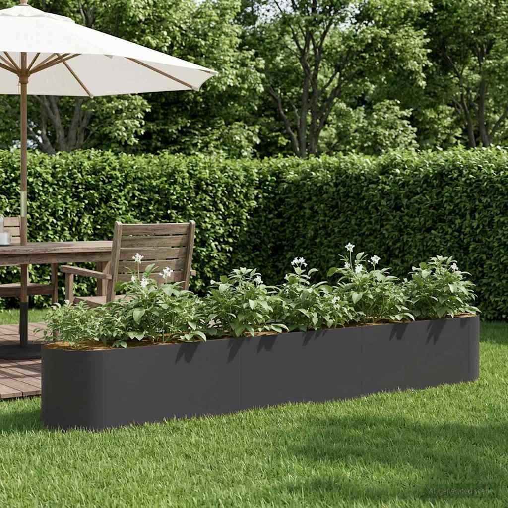 Hochbeet im Garten Schwarz 280 x 40 x 40 cm