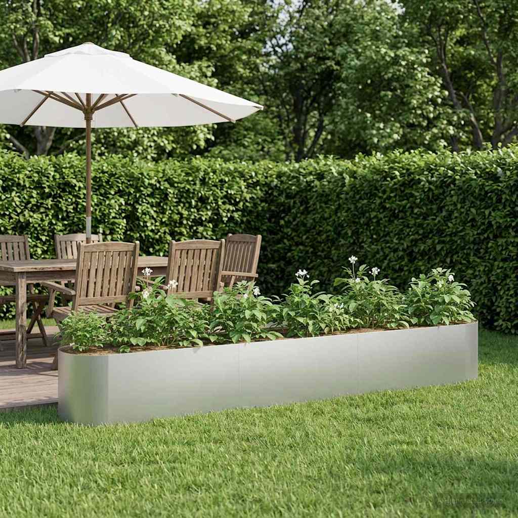 Hochbeet im Garten Verzinkter Stahl 280 x 40 x 40 cm