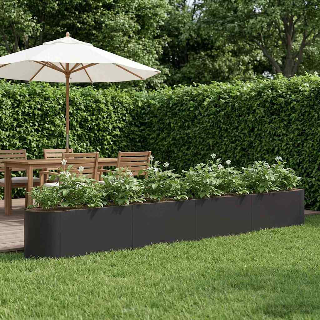 Hochbeet im Garten Schwarz 360 x 40 x 40 cm