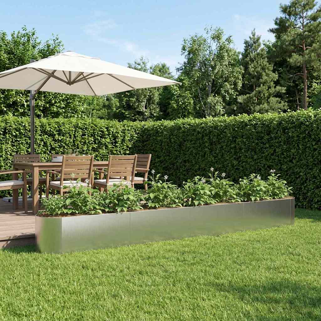 Hochbeet im Garten Edelstahl 360 x 40 x 40 cm