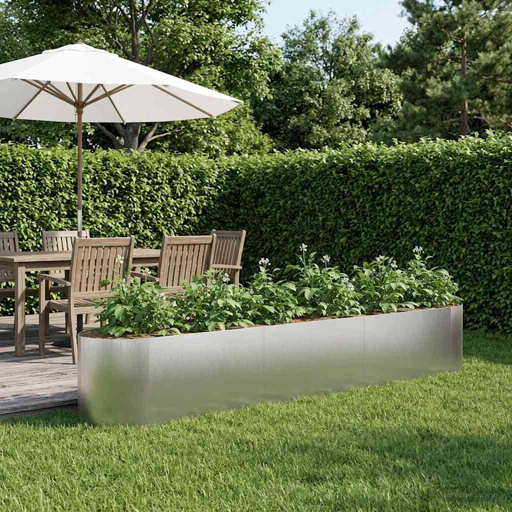 Hochbeet im Garten Edelstahl 300 x 40 x 40 cm Stahl