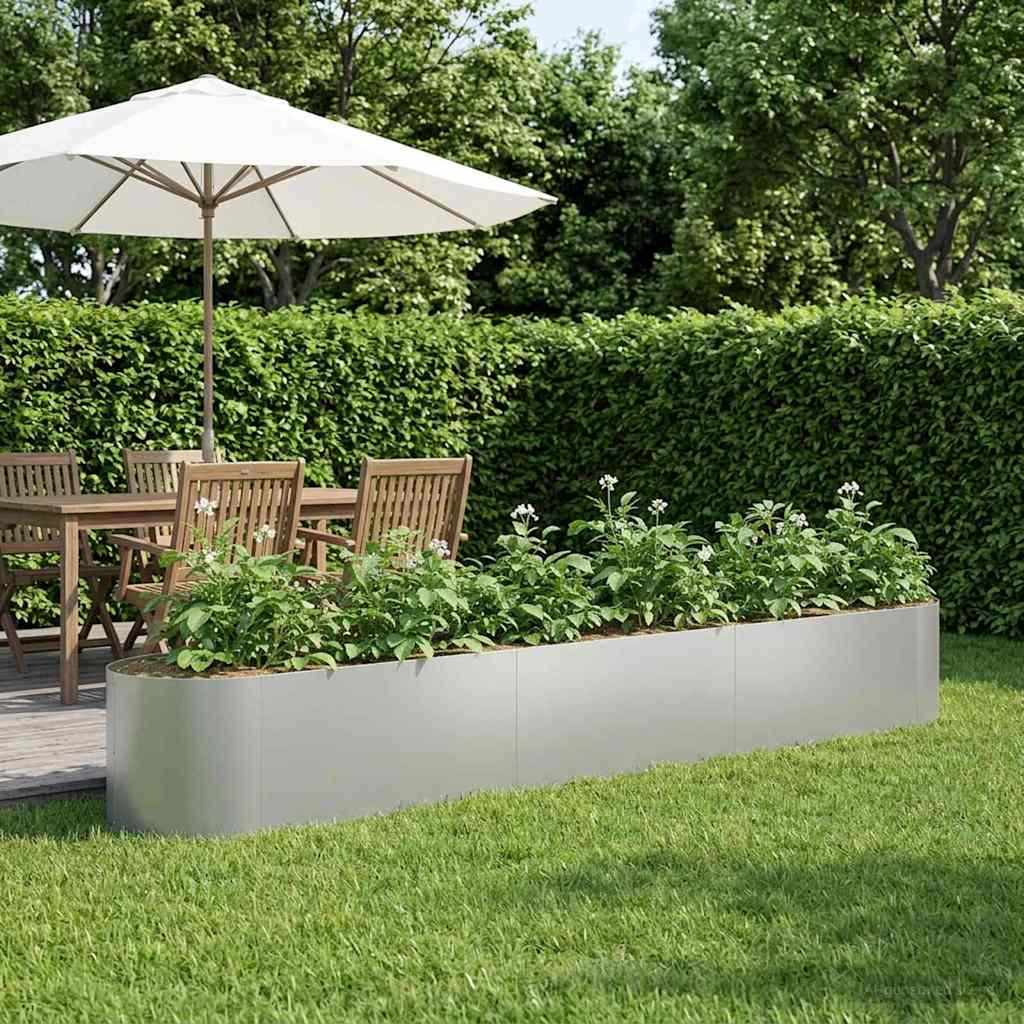 Hochbeet im Garten Verzinkter Stahl 300 x 40 x 40 cm Stahl