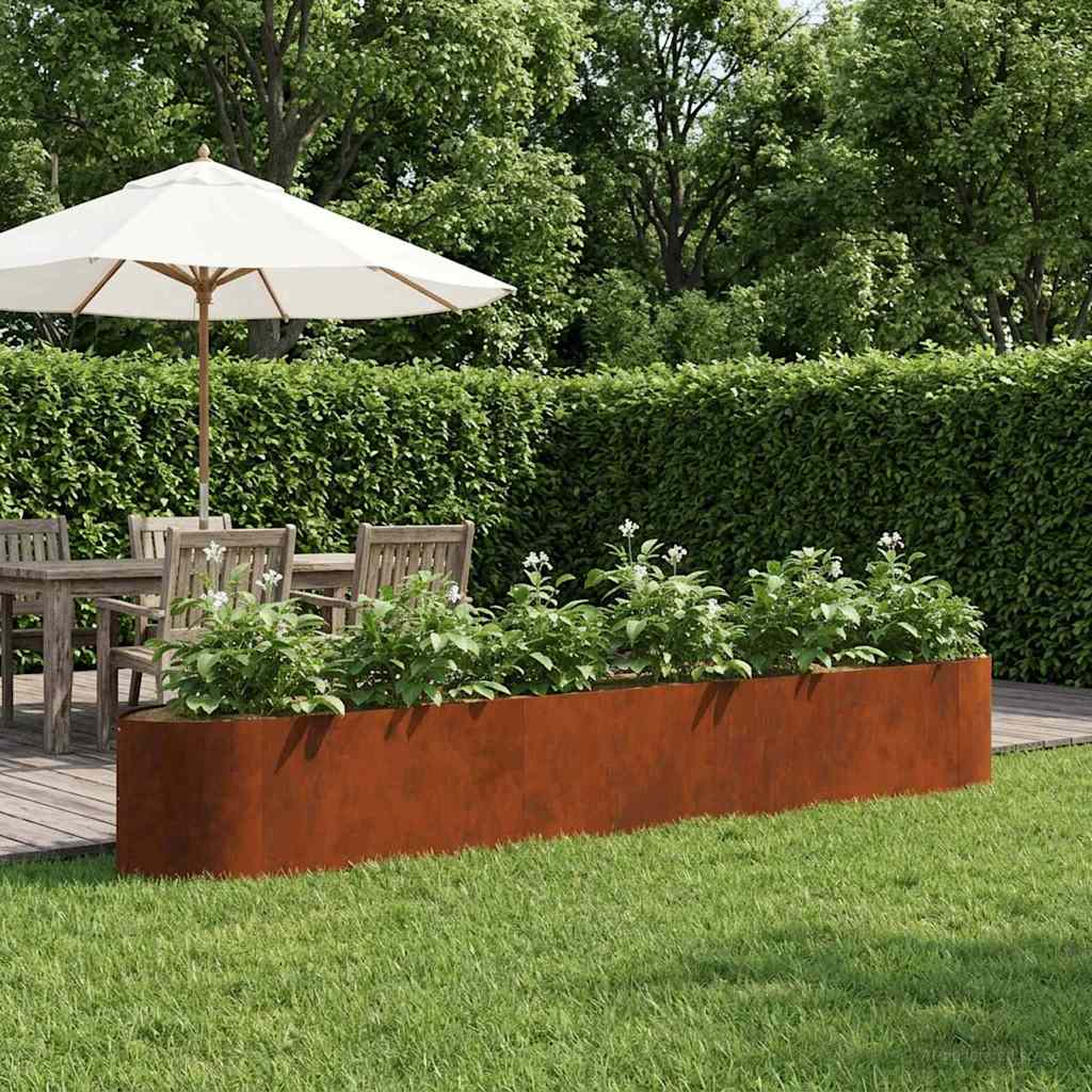Hochbeet im Garten Wetterfeststahl 300 x 40 x 40 cm Stahl