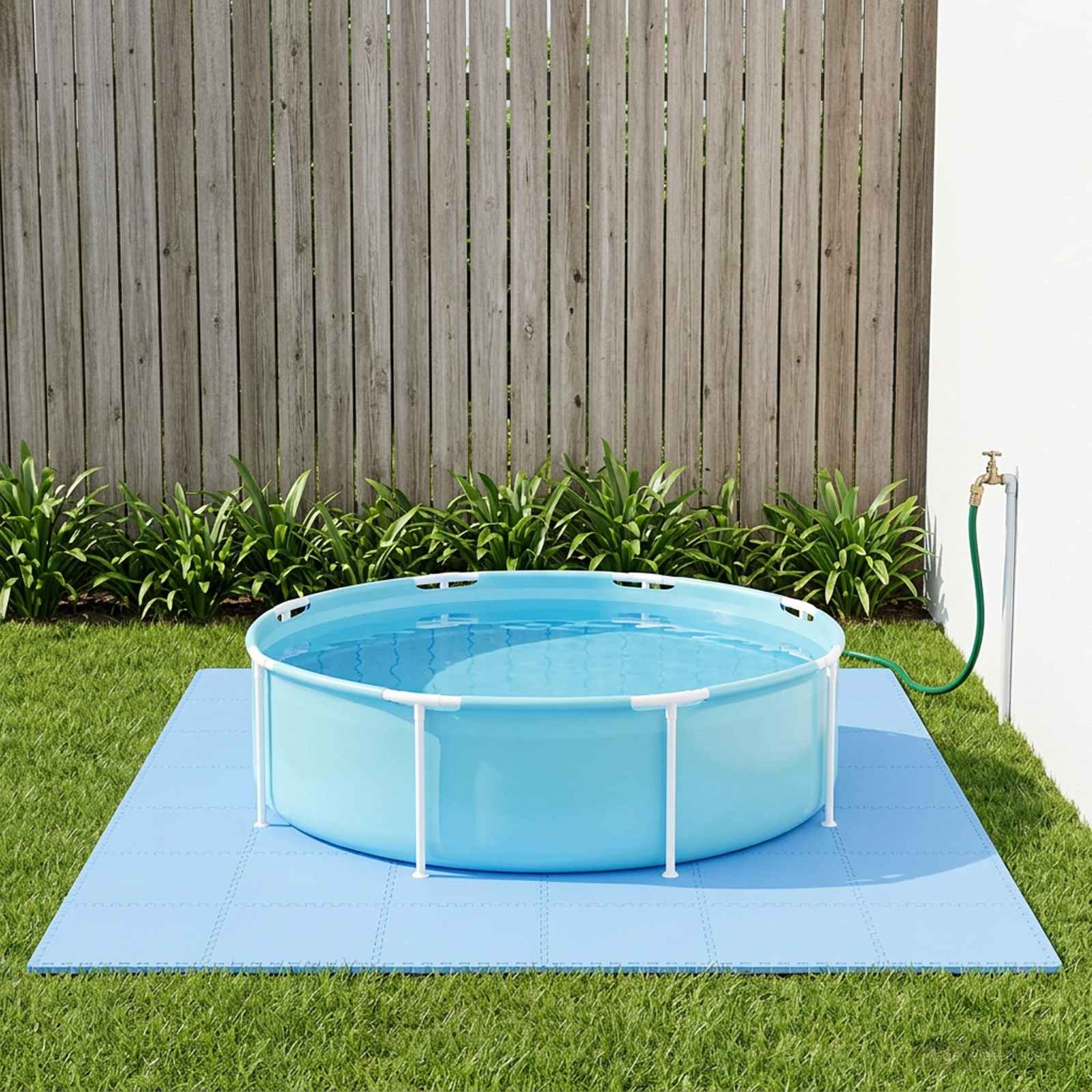 Pool Bodenschutzmatte 50 stk. Blau 18 m² EVA-Schaum