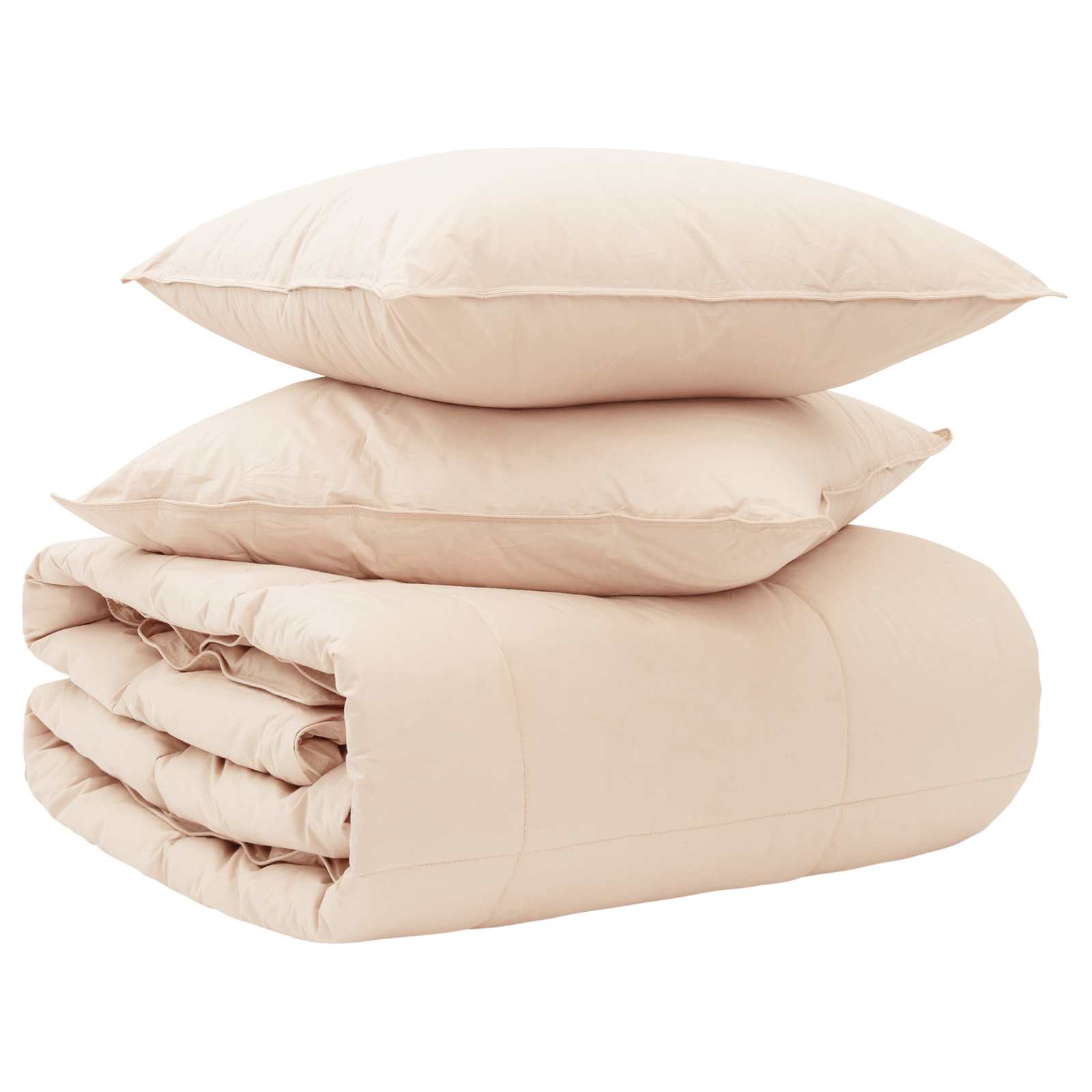 Bettwäsche-Set 2 stk. 155 x 220 cm 250 g/m² Natur-Kapok Beige