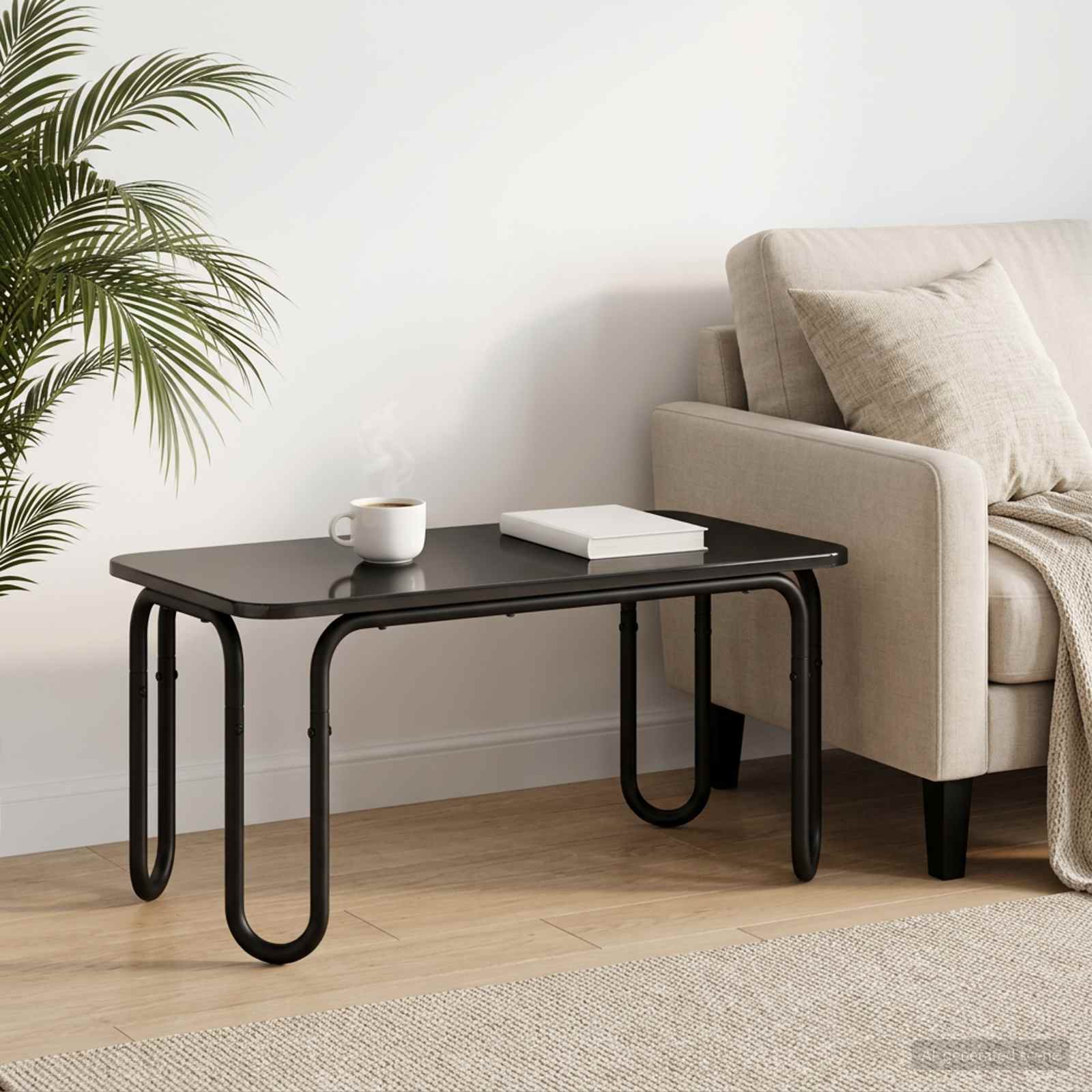 Couchtisch Schwarz 100 x 50 x 45 cm Holzwerkstoff
