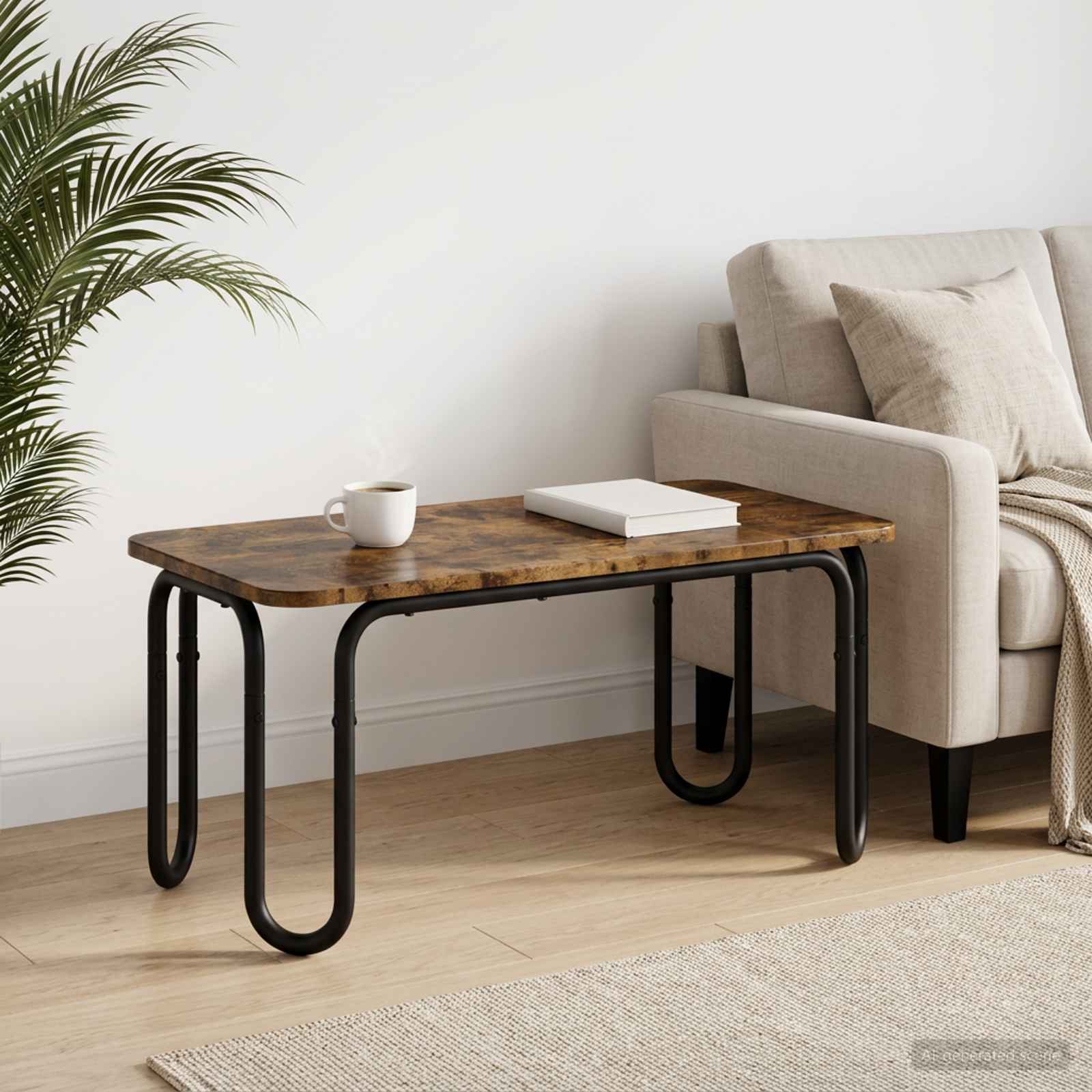 Couchtisch Geräucherte Eiche 100 x 50 x 45 cm Holzwerkstoff