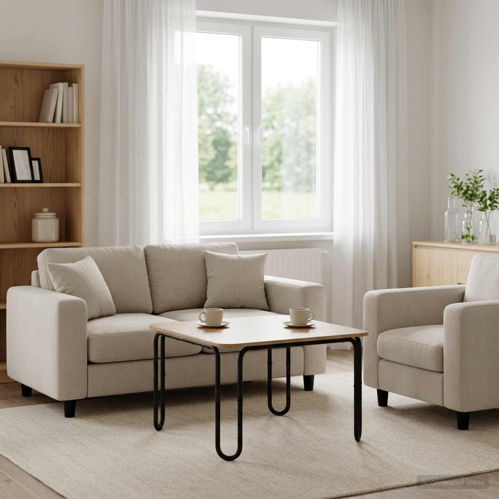Couchtisch Artisan-Eiche 79,5 x 79,5 x 45 cm Holzwerkstoff