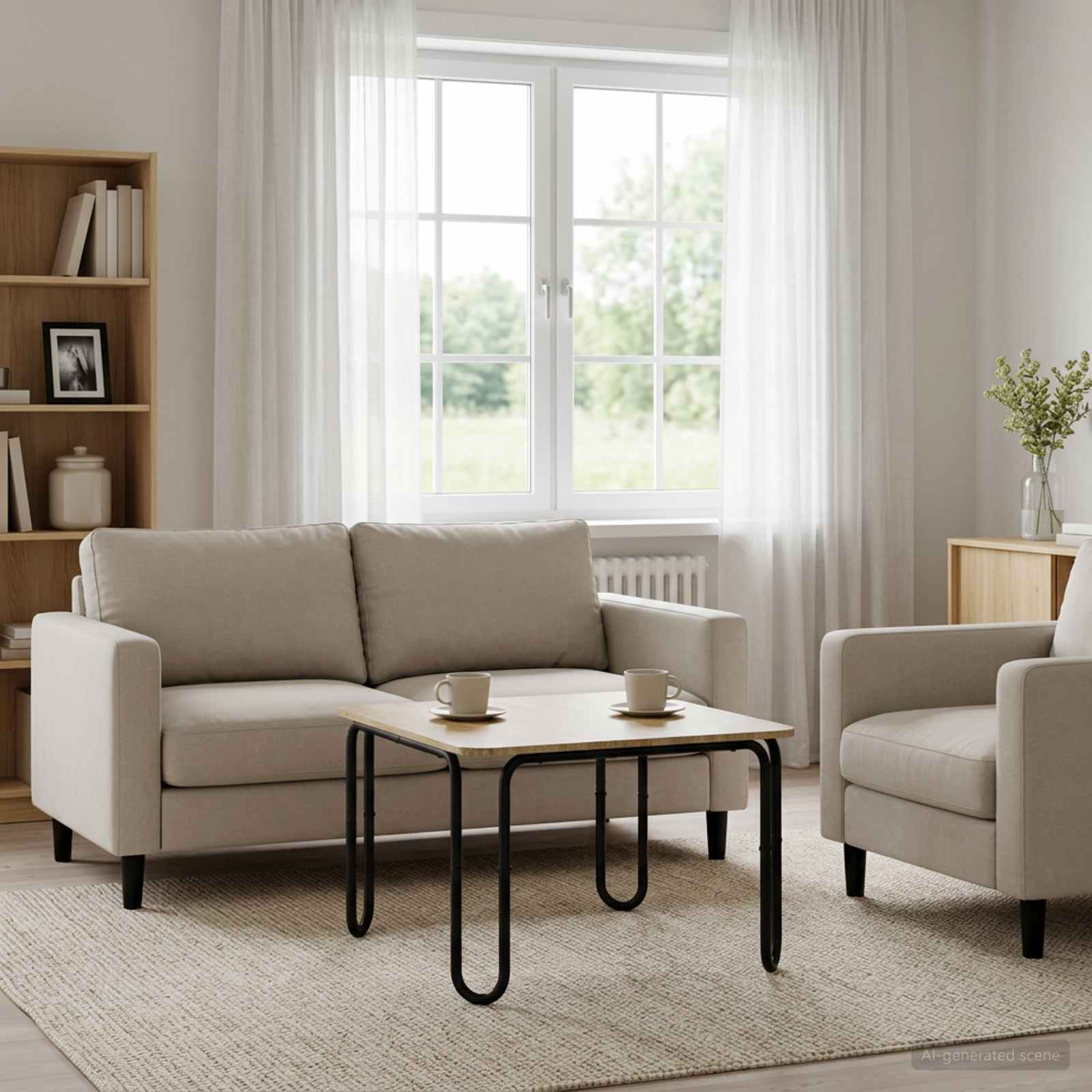 Couchtisch Sonoma-Eiche 100 x 100 x 45 cm Holzwerkstoff
