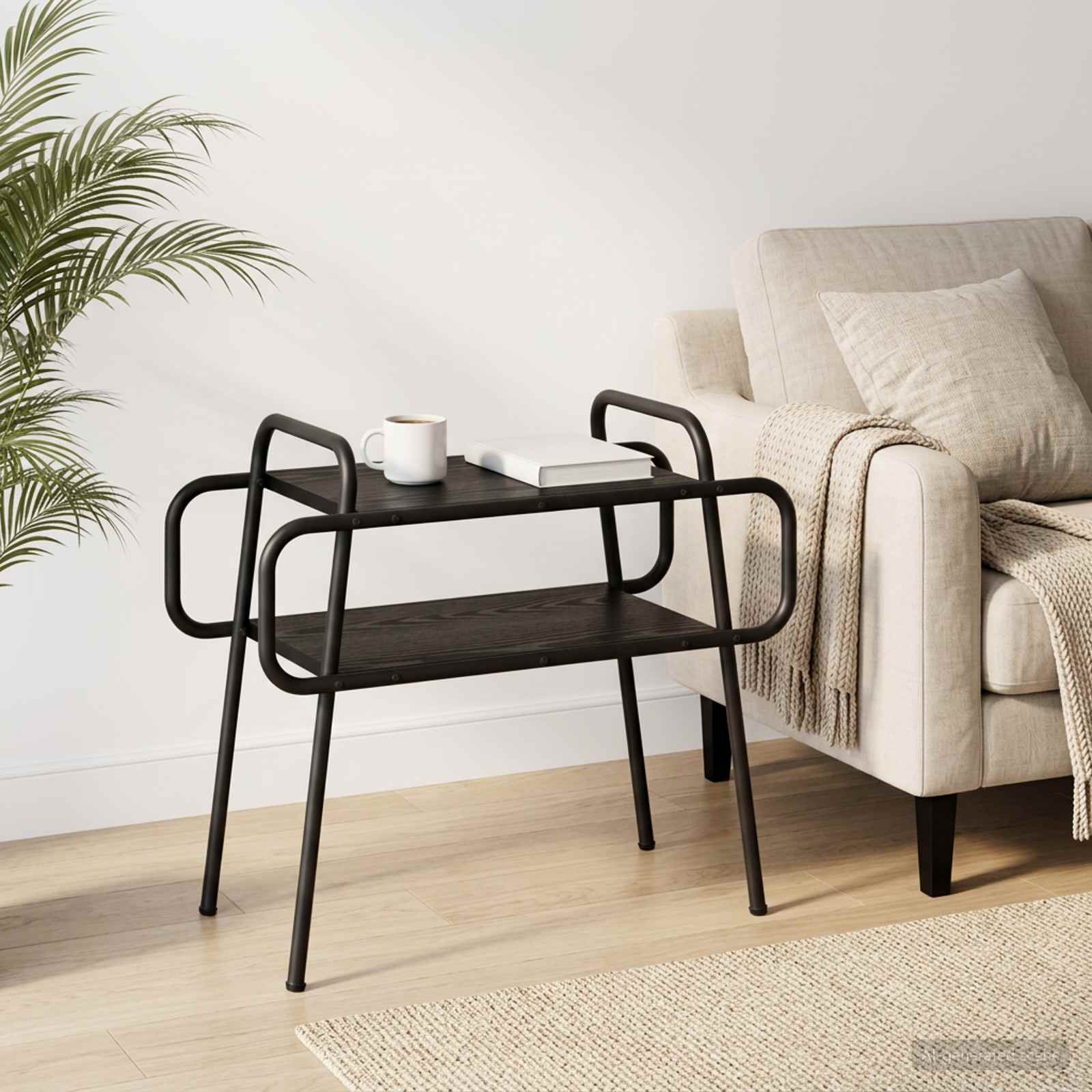 Couchtisch Schwarze Eiche 60 x 30 x 51 cm Holzwerkstoff