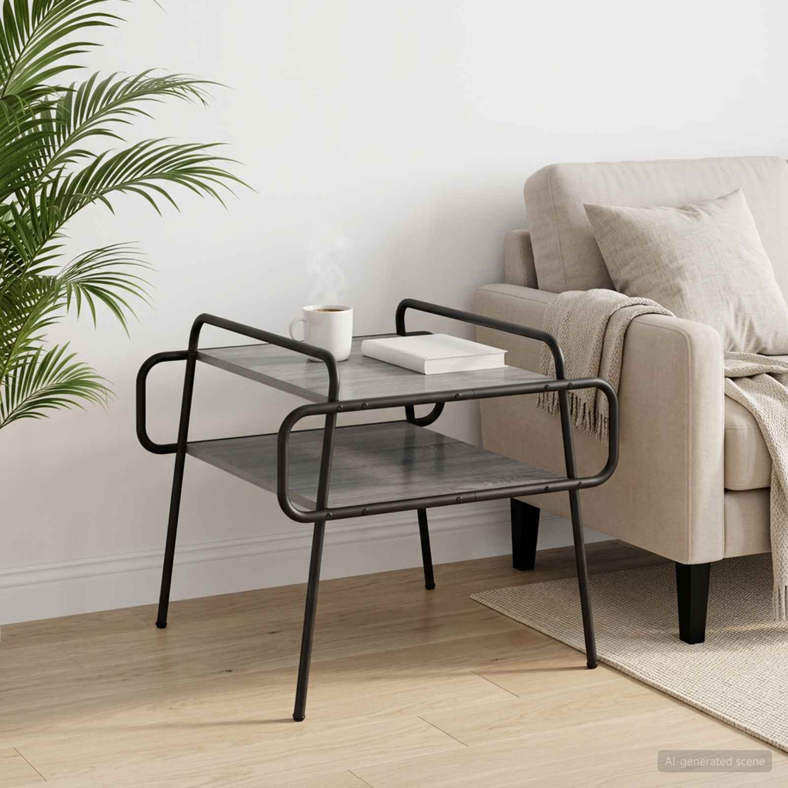 Couchtisch Grau Sonoma 60 x 60 x 51 cm Holzwerkstoff