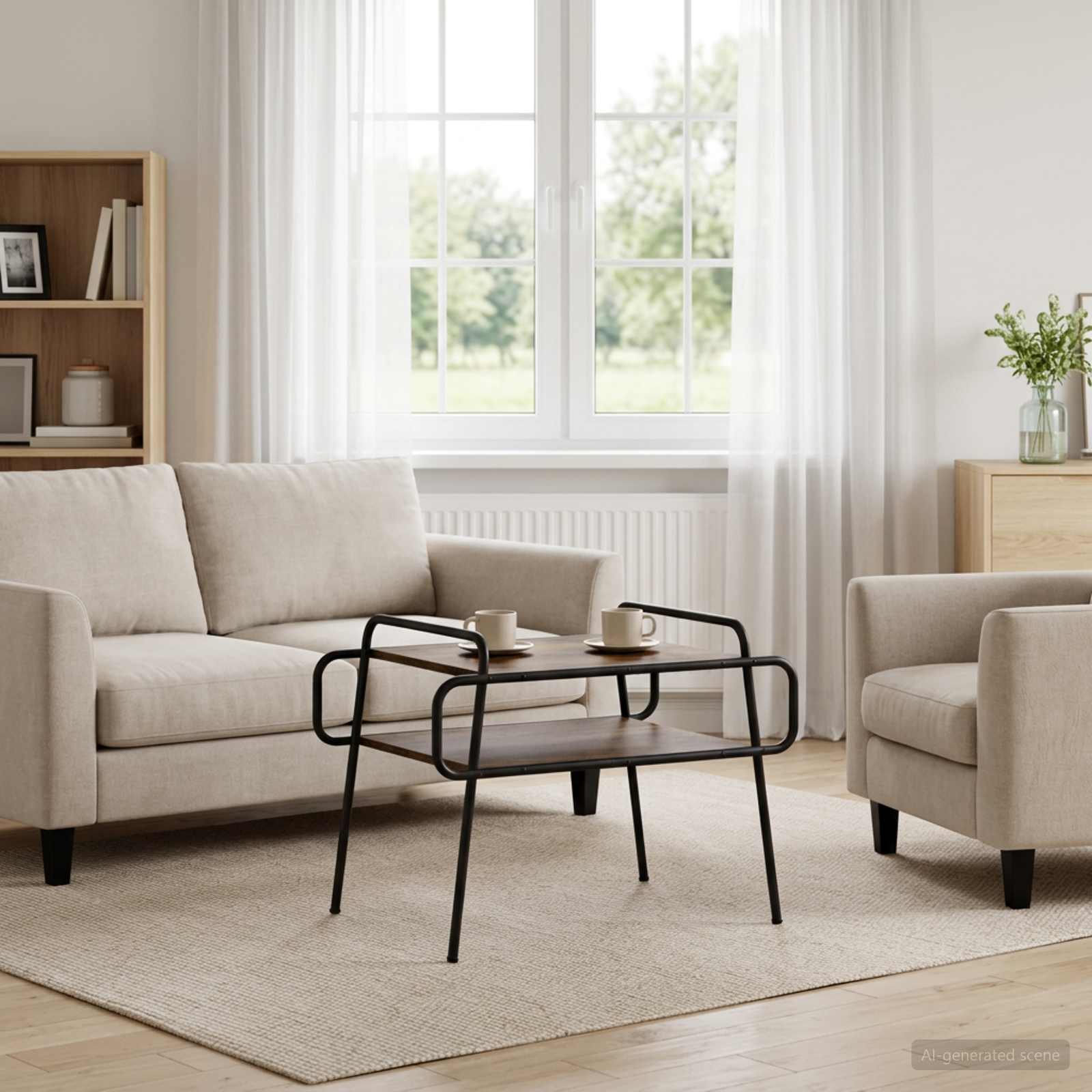 Couchtisch Geräucherte Eiche 70 x 50 x 51 cm Holzwerkstoff