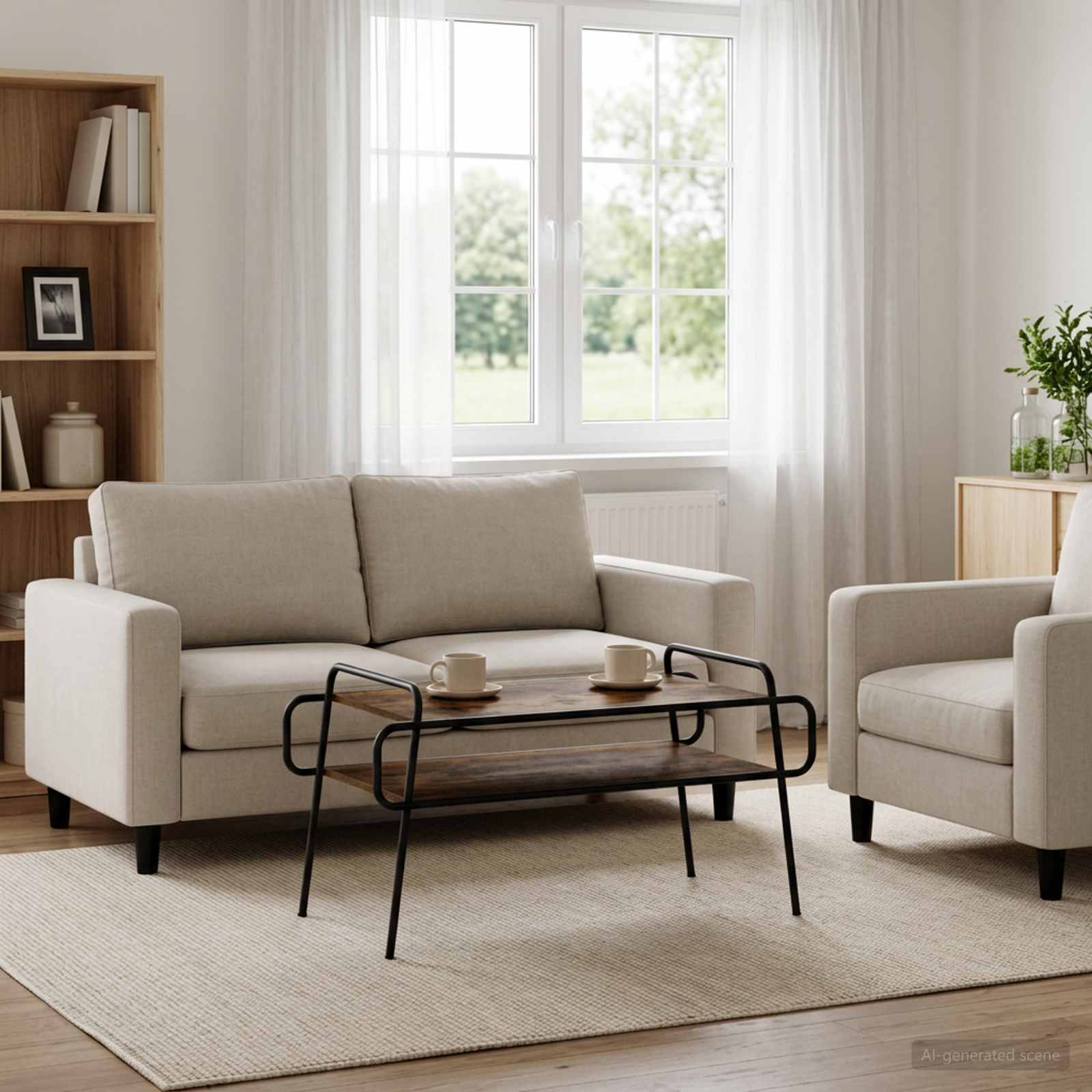 Couchtisch Geräucherte Eiche 100 x 50 x 51 cm Holzwerkstoff