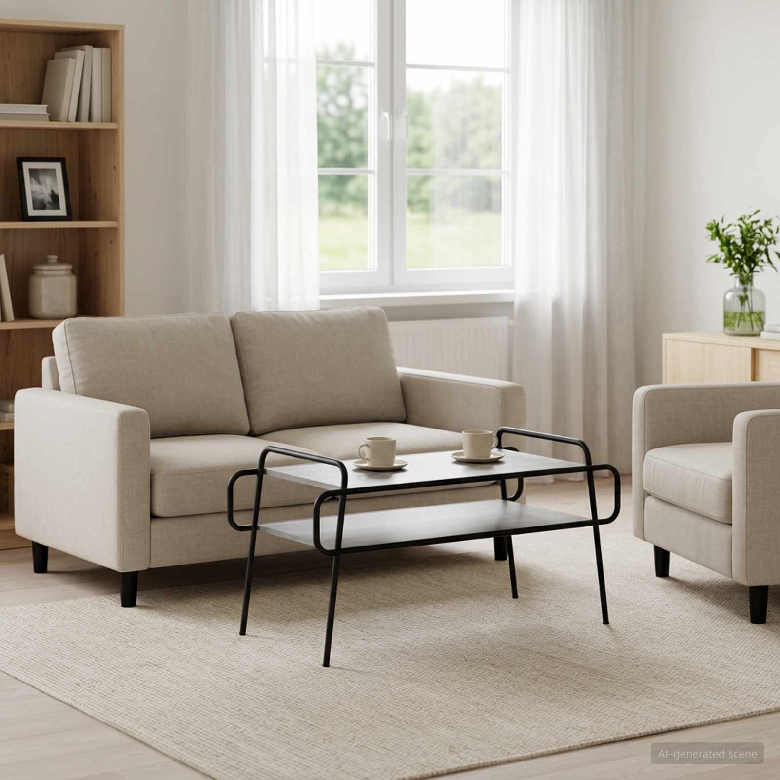 Couchtisch Grau Sonoma 100 x 50 x 51 cm Holzwerkstoff
