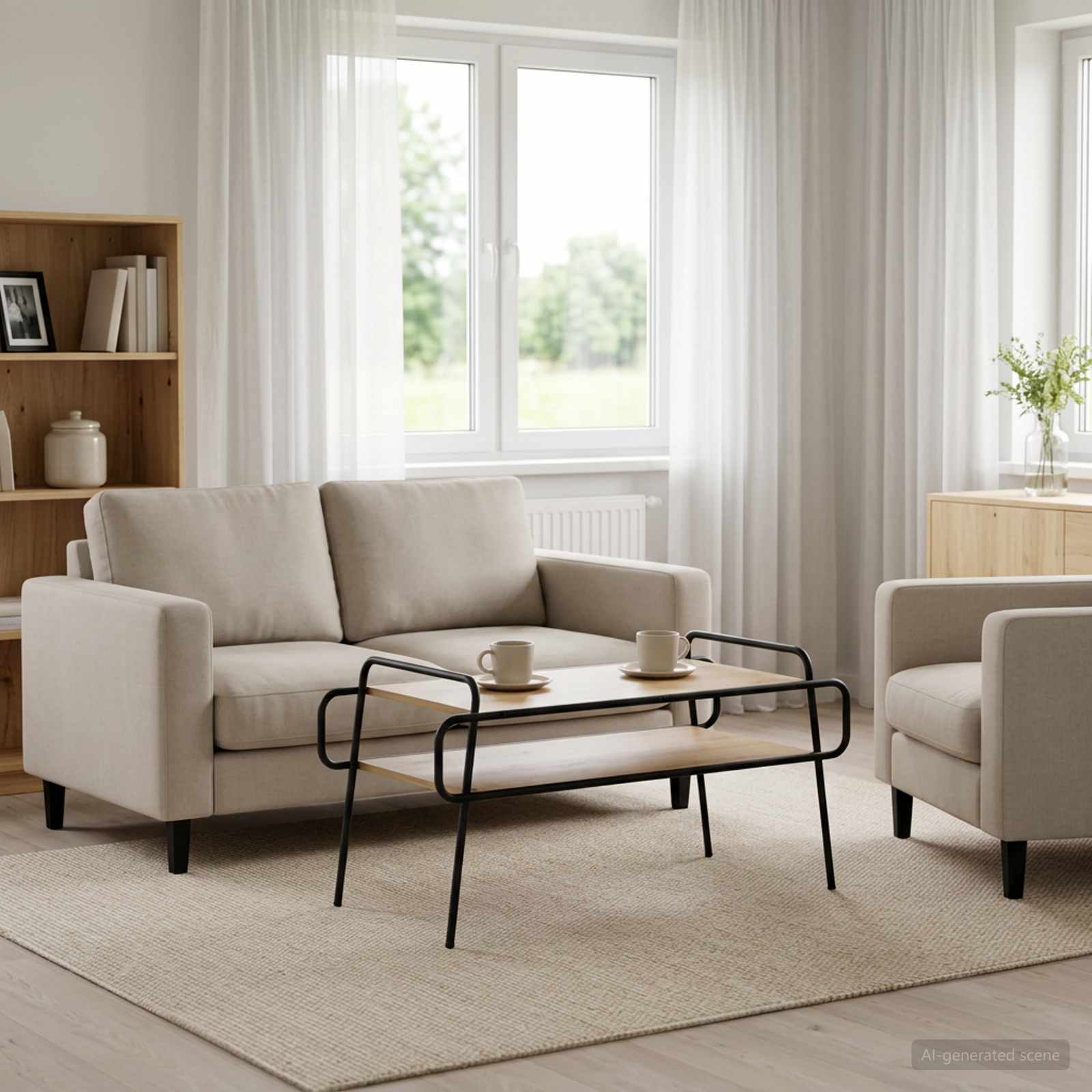 Couchtisch Artisan-Eiche 100 x 50 x 51 cm Holzwerkstoff