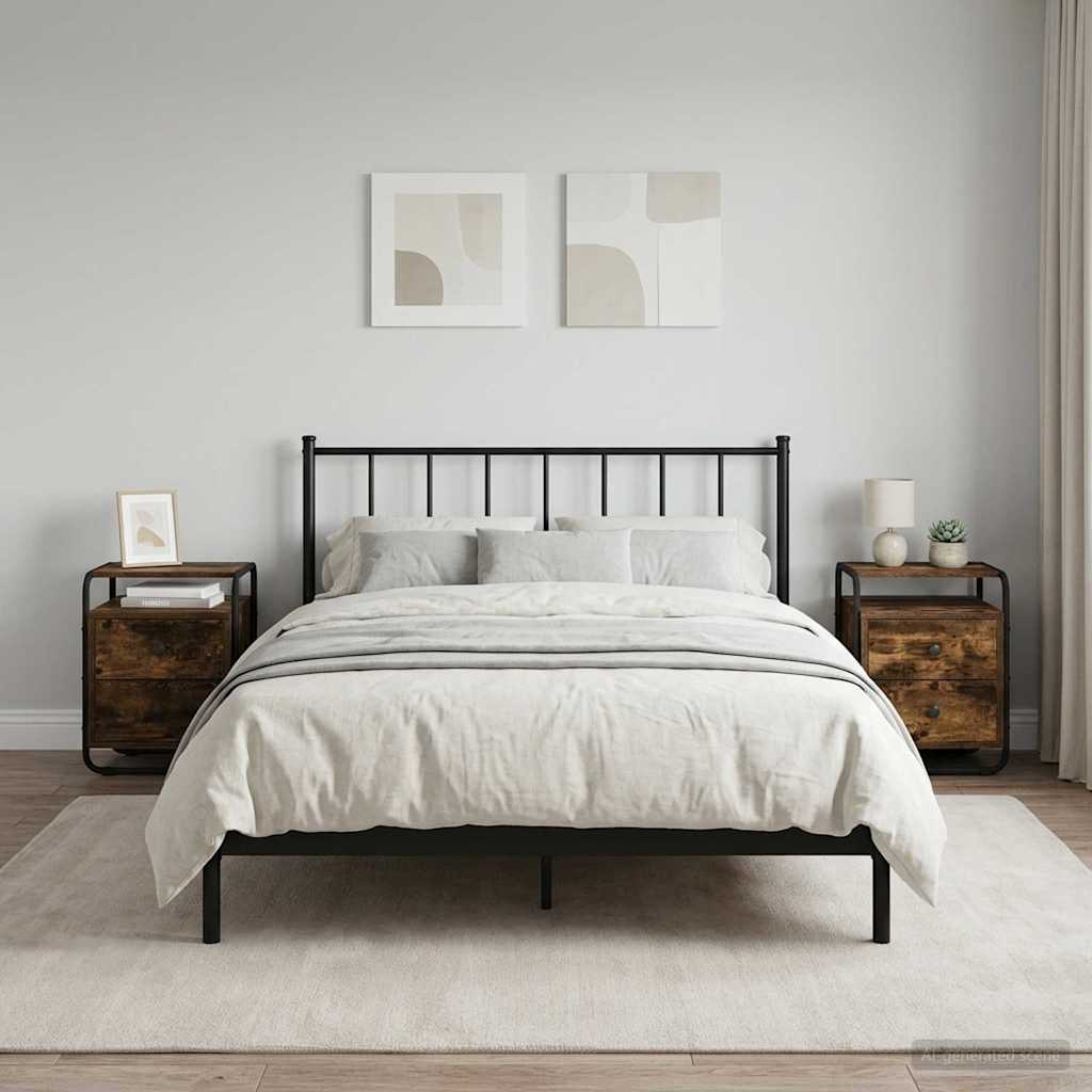 Nachttisch 2 Stk. Geräucherte Eiche Holzwerkstoff