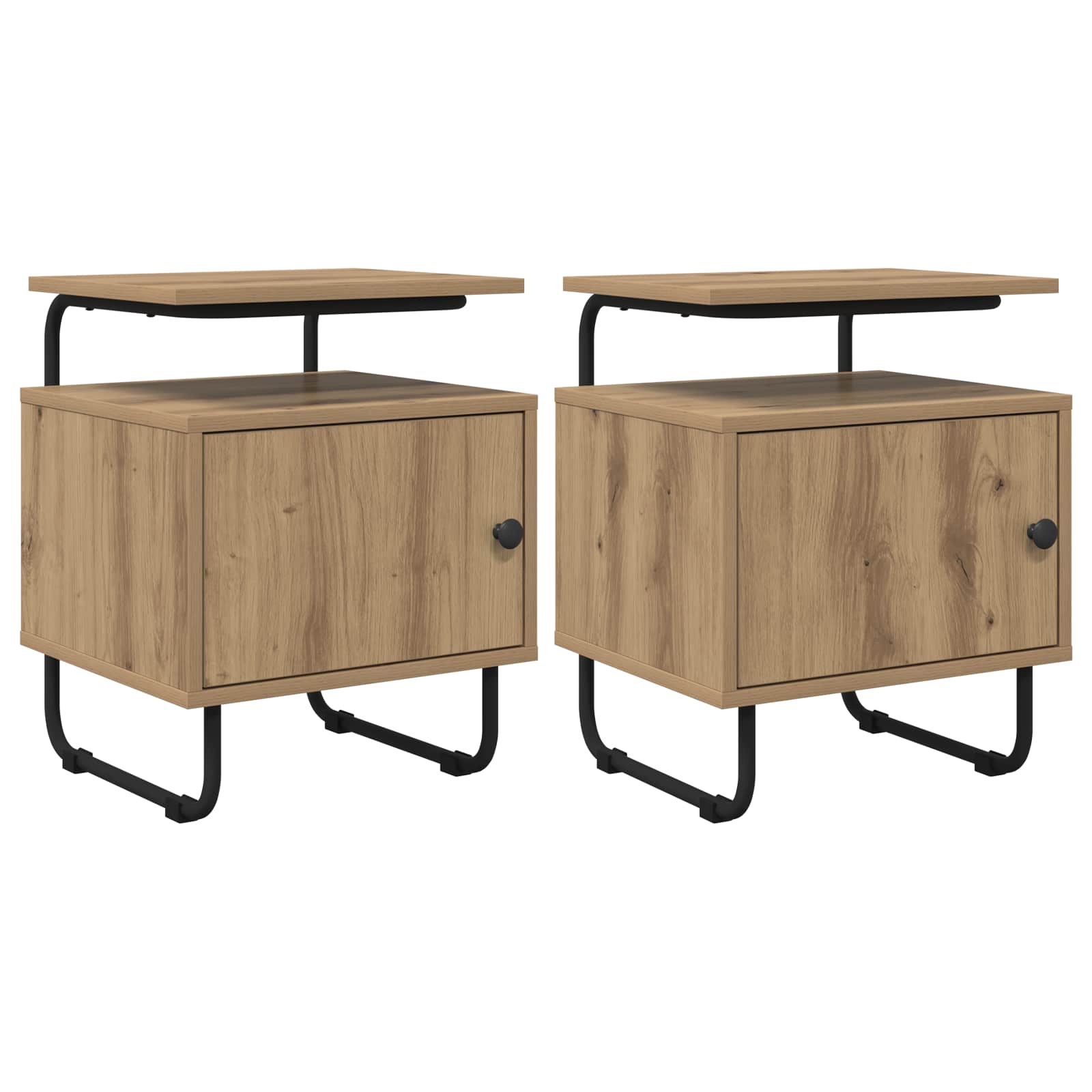 Nachttisch 2 Stk. Artisan-Eiche Holzwerkstoff