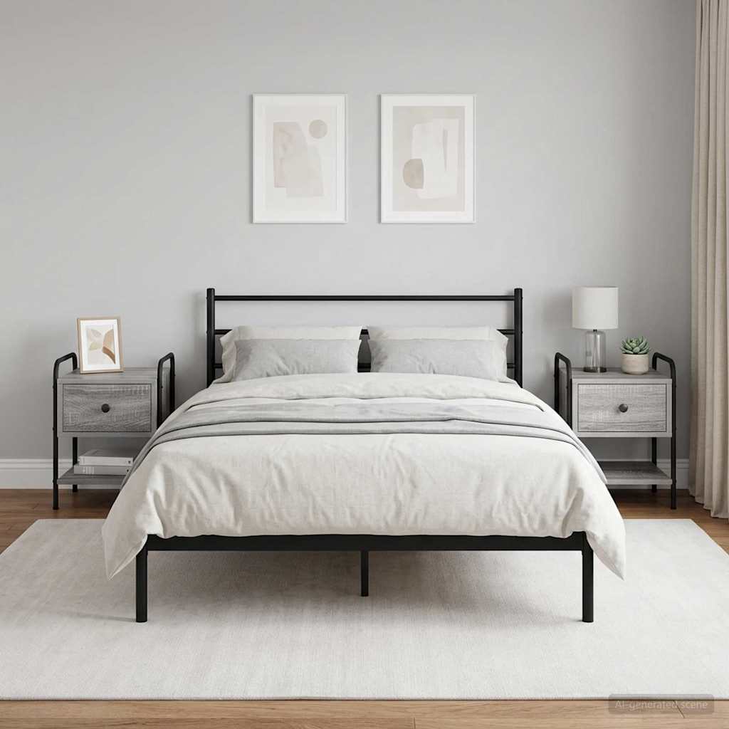 Nachttisch 2 Stk. Grau Sonoma 35 x 36,5 x 47 cm Holzwerkstoff