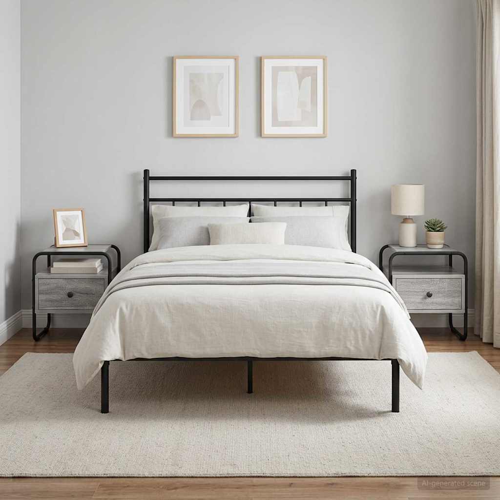 Nachttisch 2 Stk. Grau Sonoma 40 x 39,5 x 40 cm Holzwerkstoff