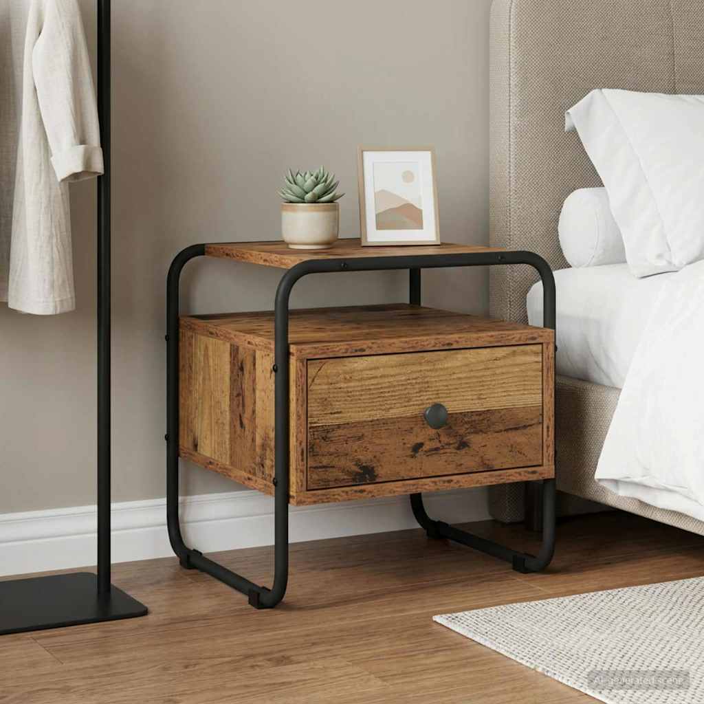 Nachttisch Altholz 40 x 39,5 x 40 cm Holzwerkstoff