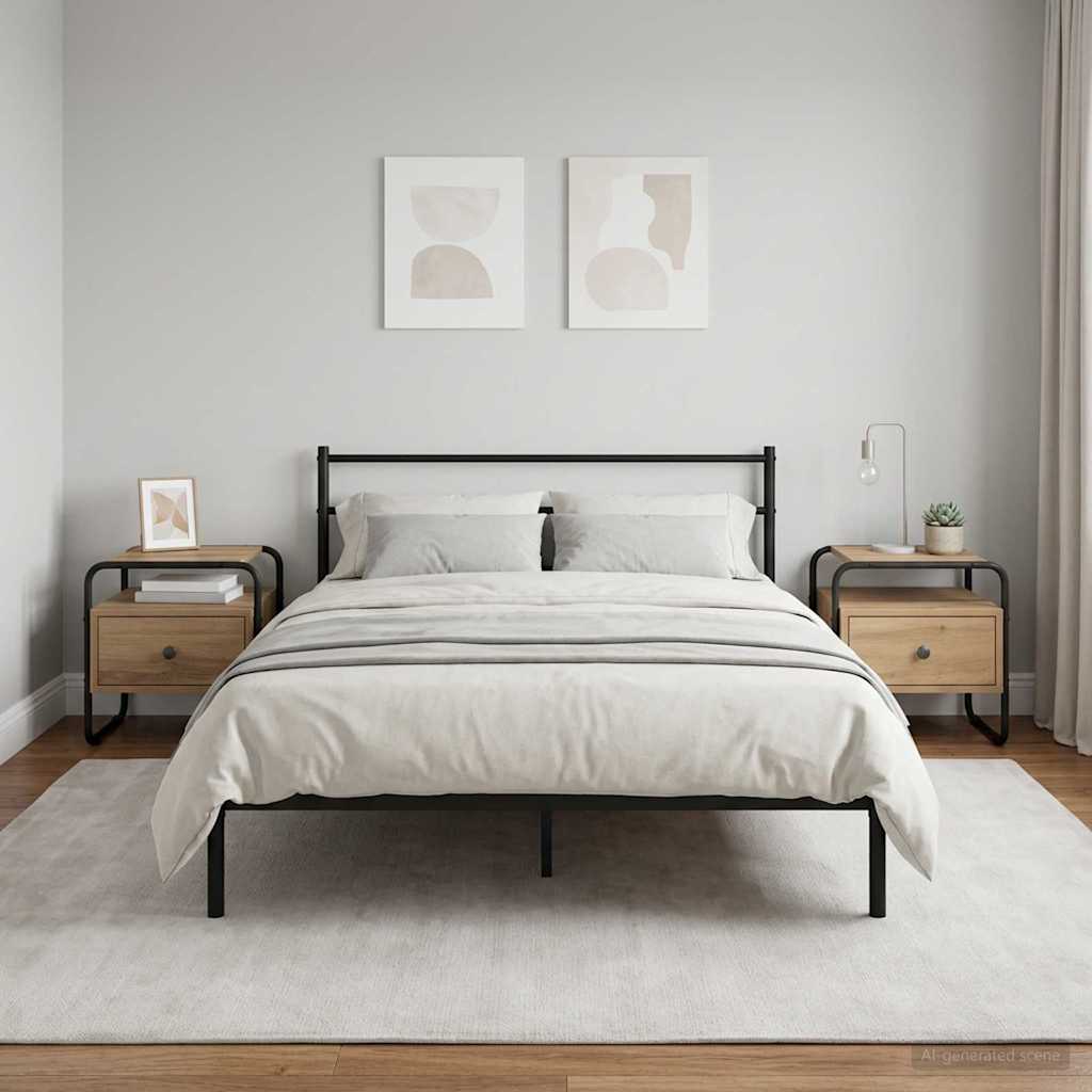 Nachttisch 2 Stk. Artisan-Eiche 40 x 39,5 x 40 cm Holzwerkstoff
