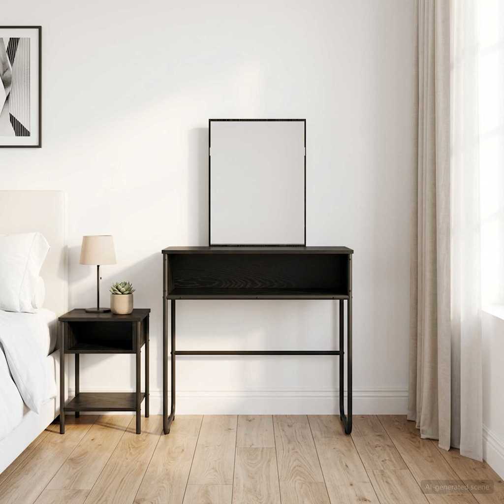 Schminktisch Schwarze Eiche 81 x 40 x 131 cm Holzwerkstoff