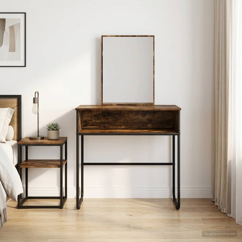 Schminktisch Geräucherte Eiche 81 x 40 x 131 cm Holzwerkstoff